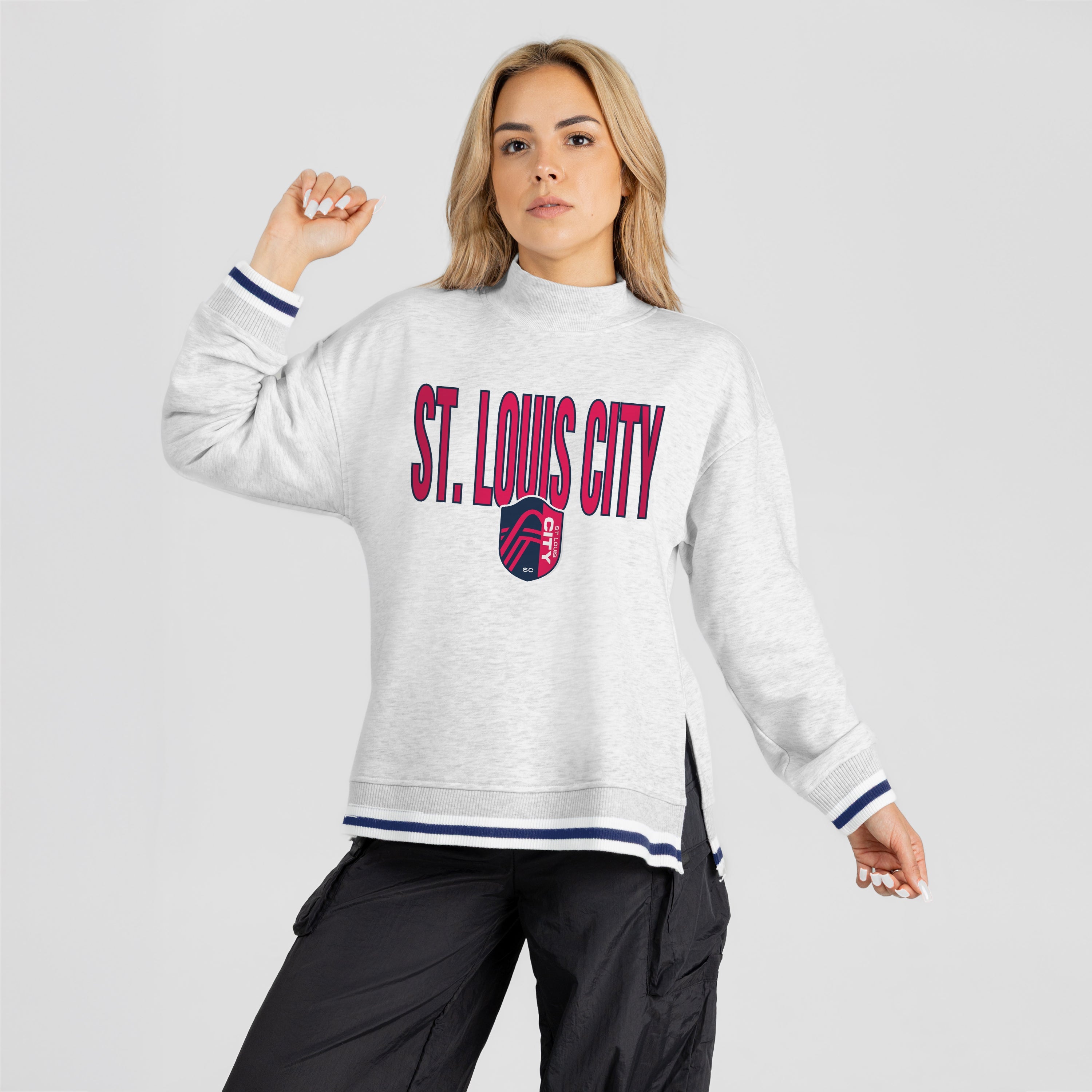 ST. LOUIS CITY SC RALLY POINT CONTRAST MOCKNECK PULLOVER