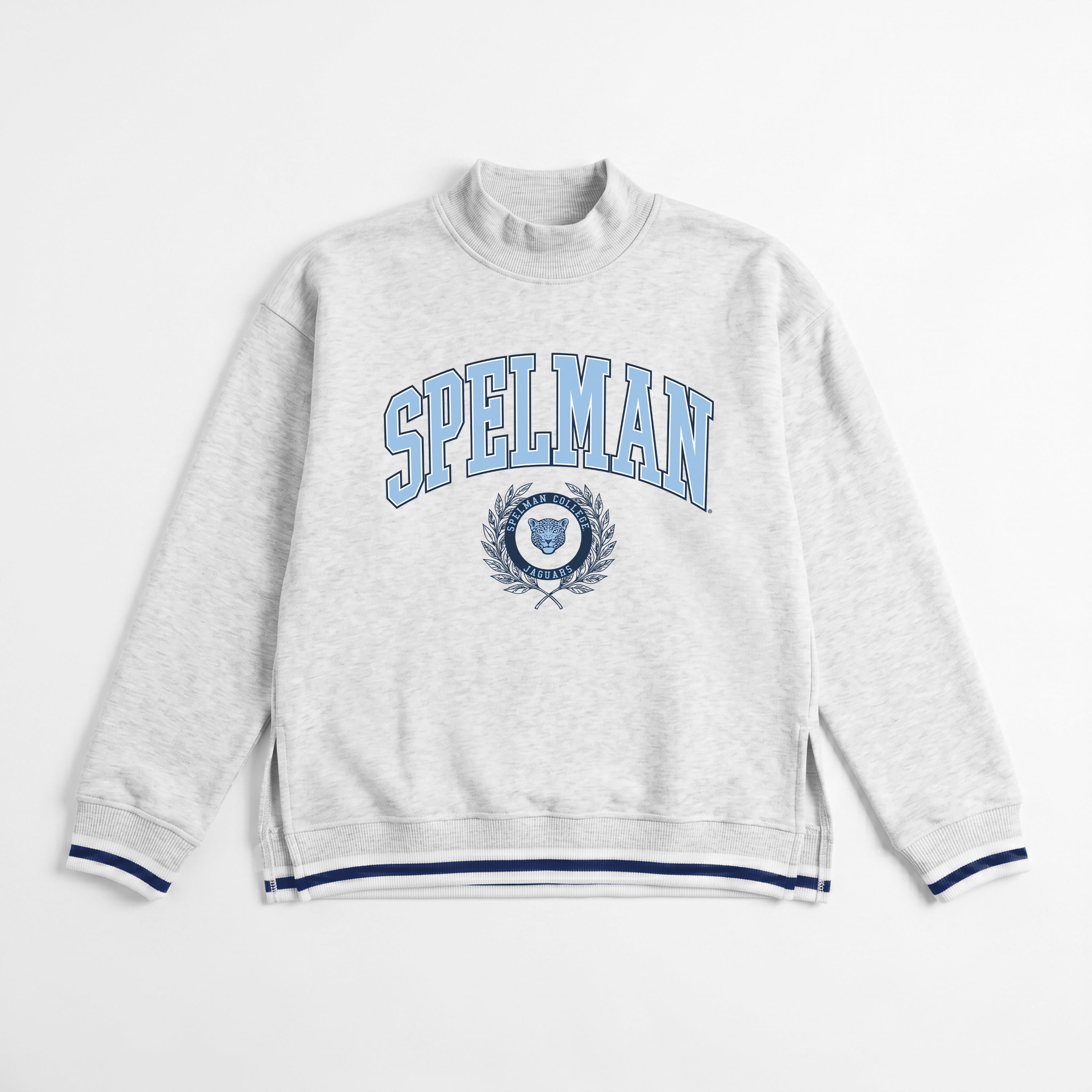 SPELMAN COLLEGE JAGUARS RALLY POINT CONTRAST MOCKNECK PULLOVER