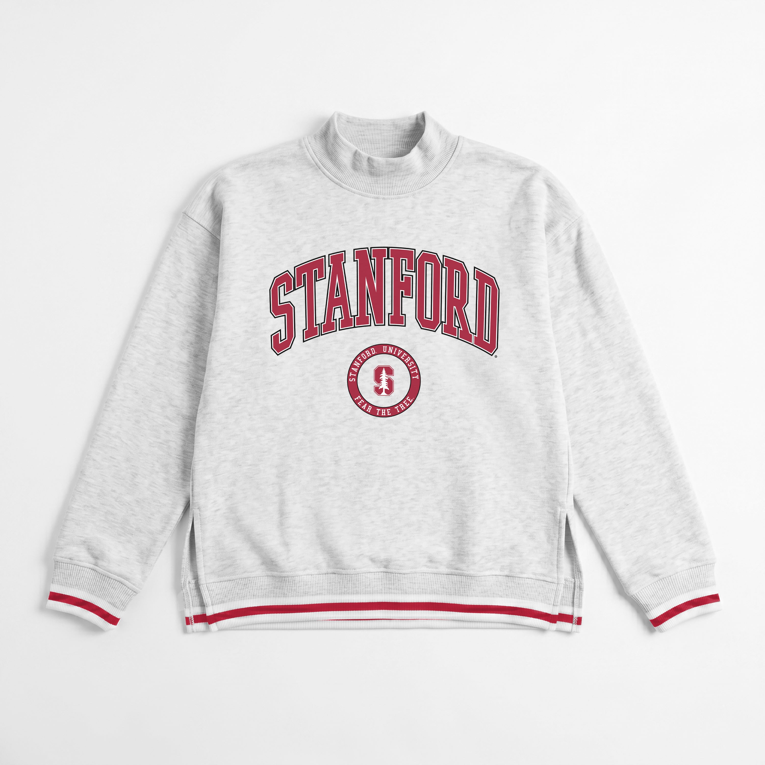 STANFORD CARDINAL RALLY POINT CONTRAST MOCKNECK PULLOVER