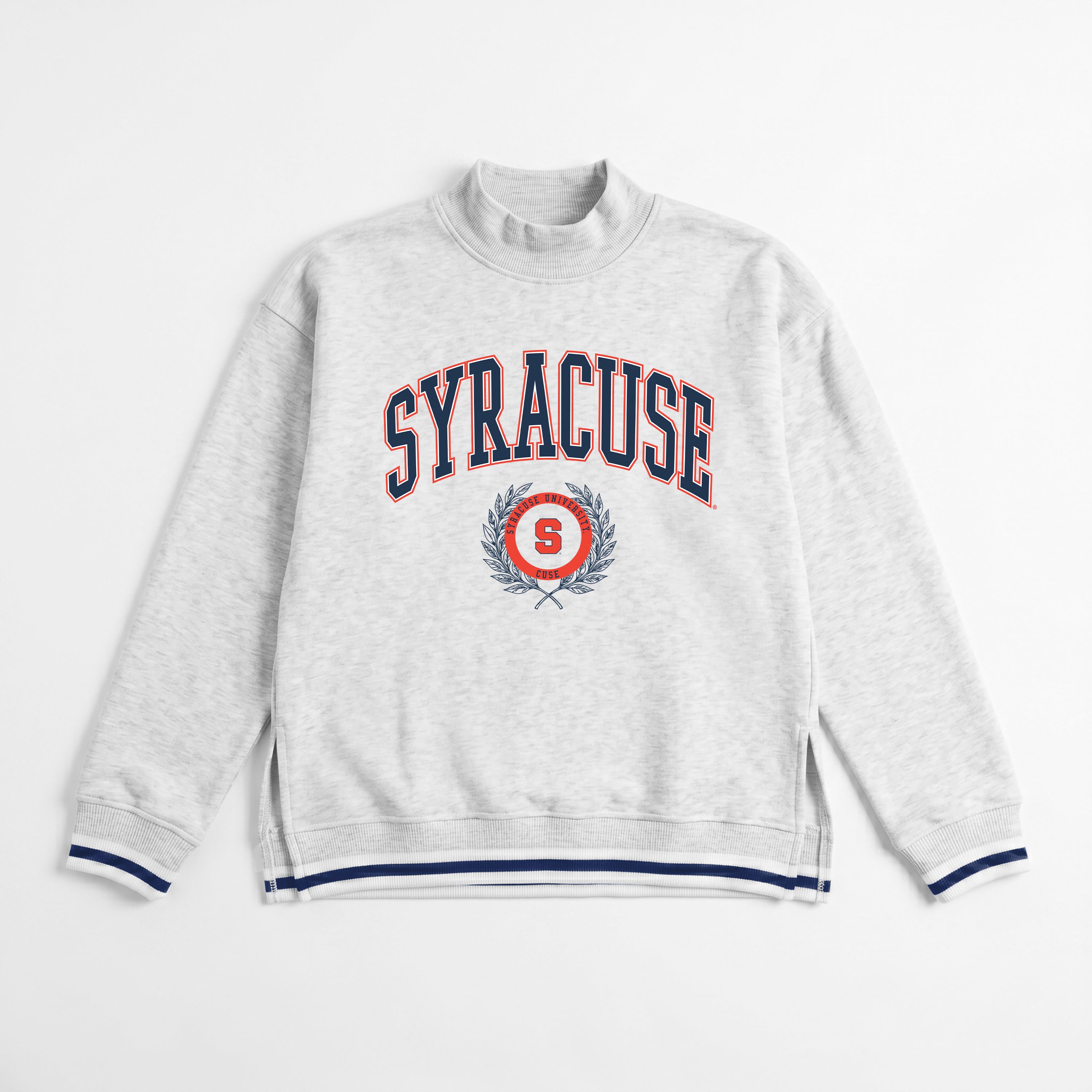 SYRACUSE ORANGE RALLY POINT CONTRAST MOCKNECK PULLOVER