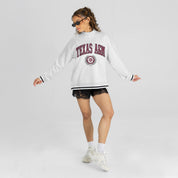 TEXAS A&M AGGIES RALLY POINT CONTRAST MOCKNECK PULLOVER