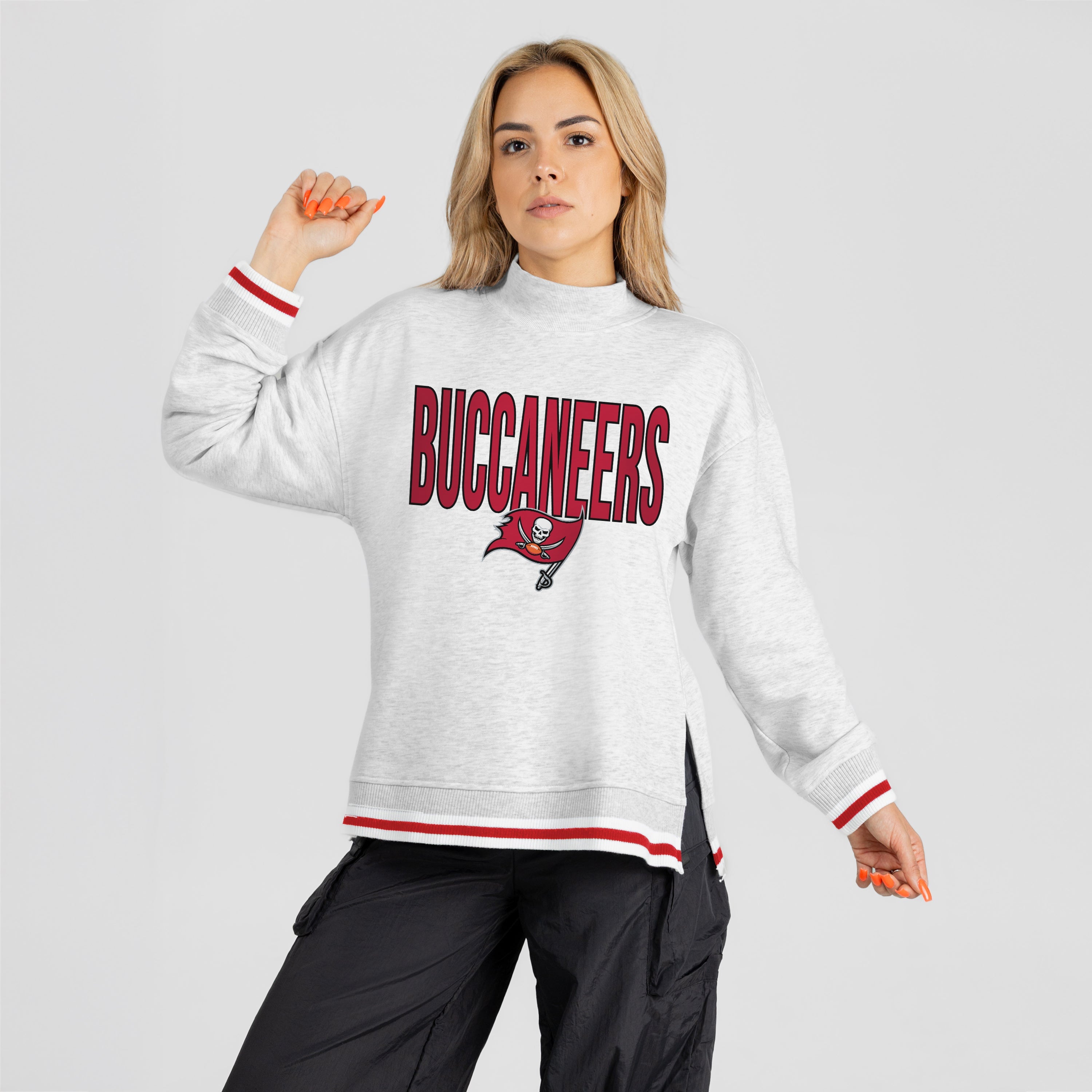 TAMPA BAY BUCCANEERS RALLY POINT CONTRAST MOCKNECK PULLOVER