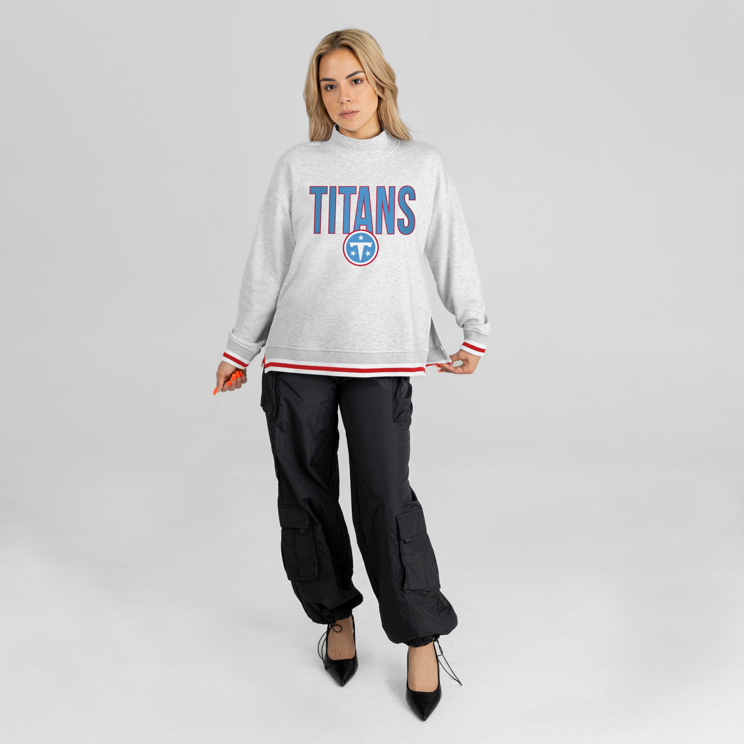 TENNESSEE TITANS RALLY POINT CONTRAST MOCKNECK PULLOVER