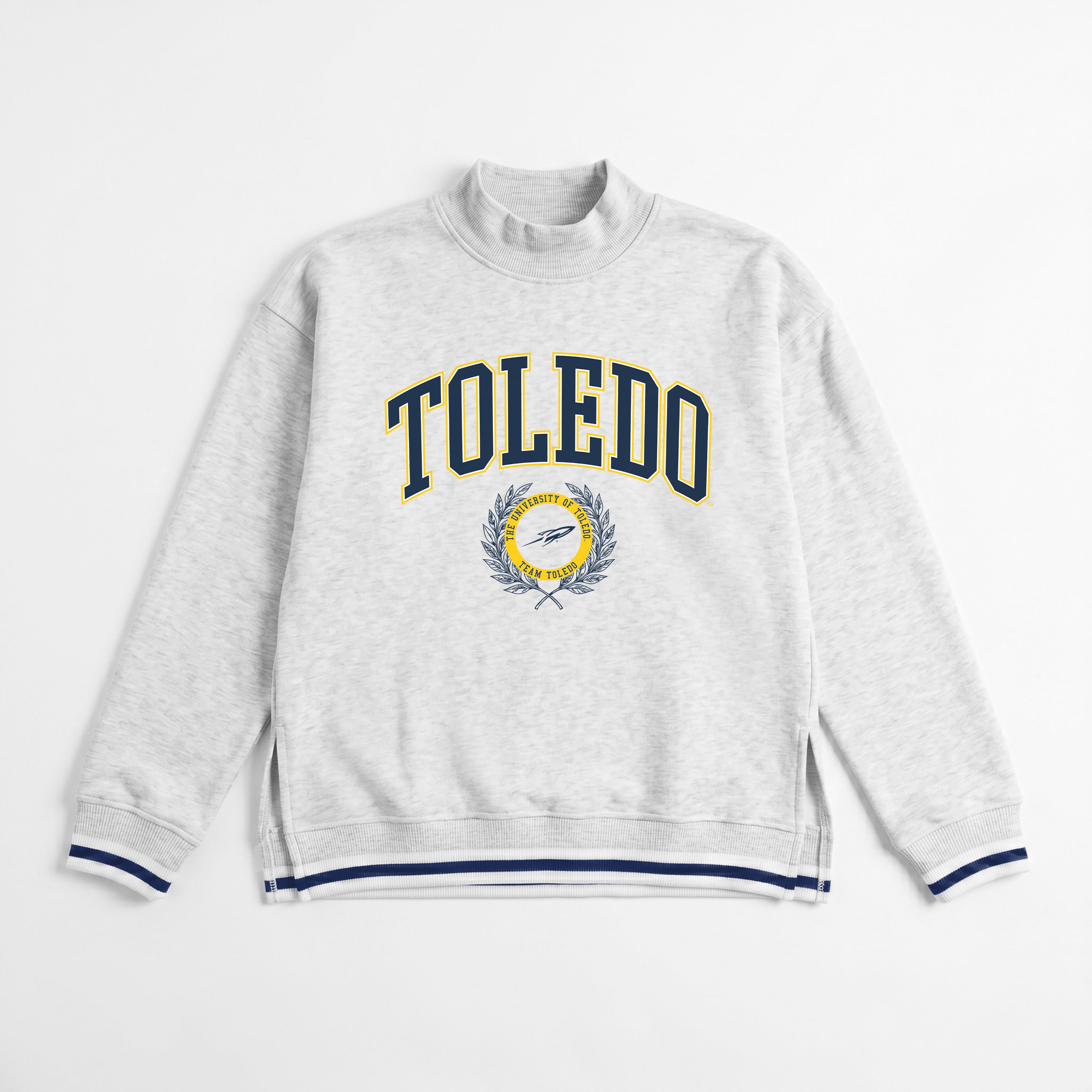 TOLEDO ROCKETS RALLY POINT CONTRAST MOCKNECK PULLOVER