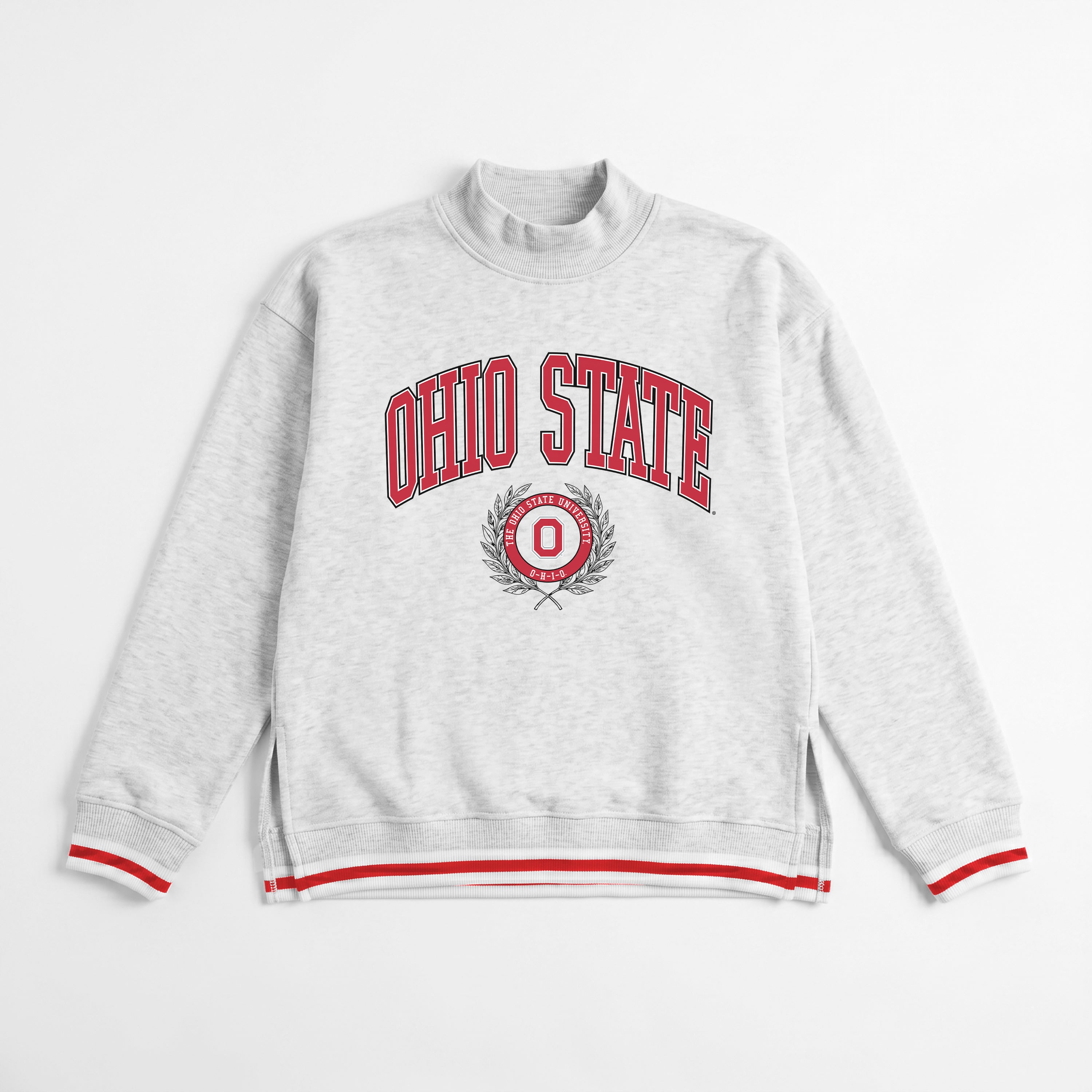 OHIO STATE BUCKEYES RALLY POINT CONTRAST MOCKNECK PULLOVER