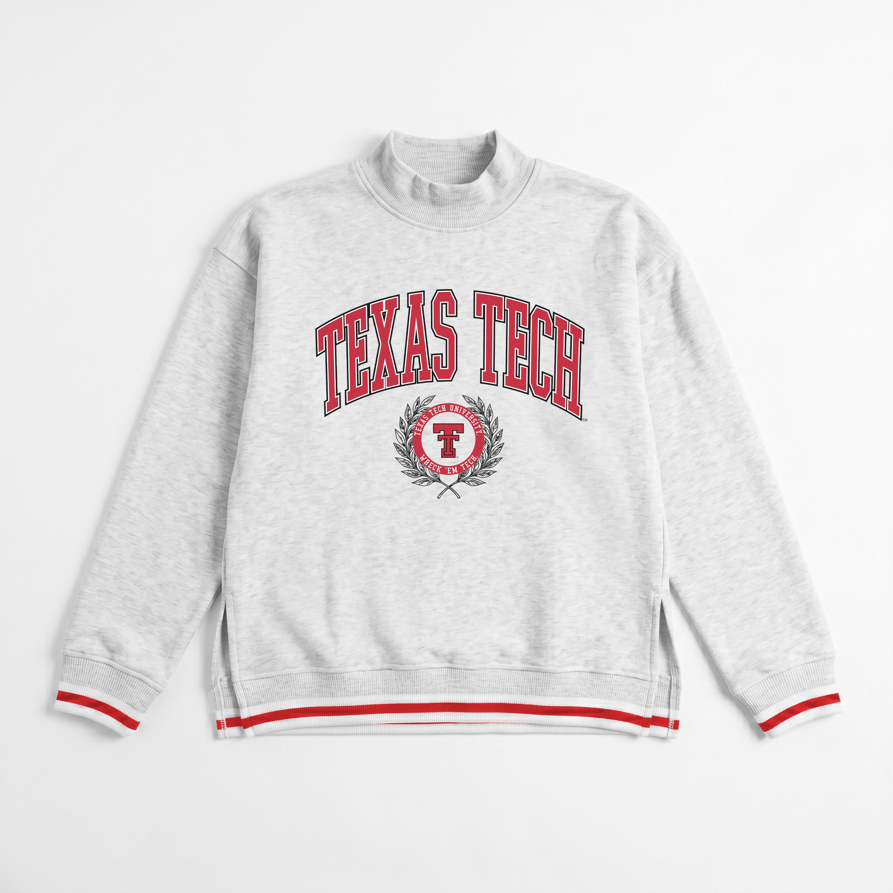 TEXAS TECH RED RAIDERS RALLY POINT CONTRAST MOCKNECK PULLOVER