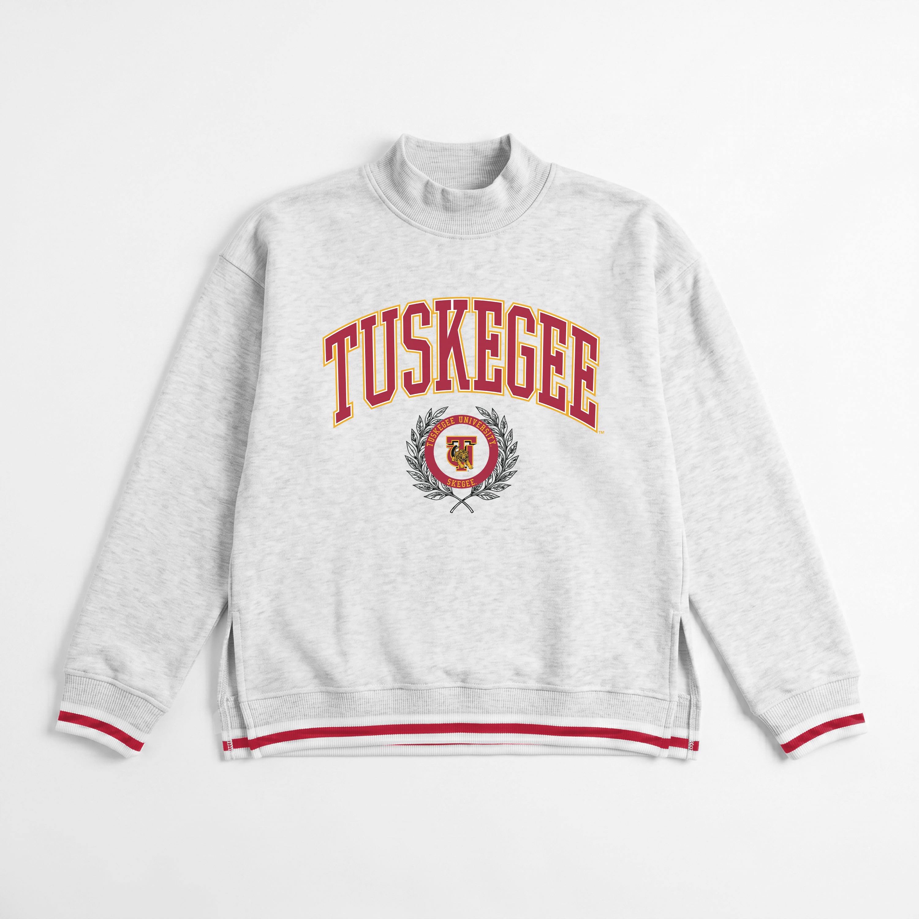 TUSKEGEE GOLDEN TIGERS RALLY POINT CONTRAST MOCKNECK PULLOVER