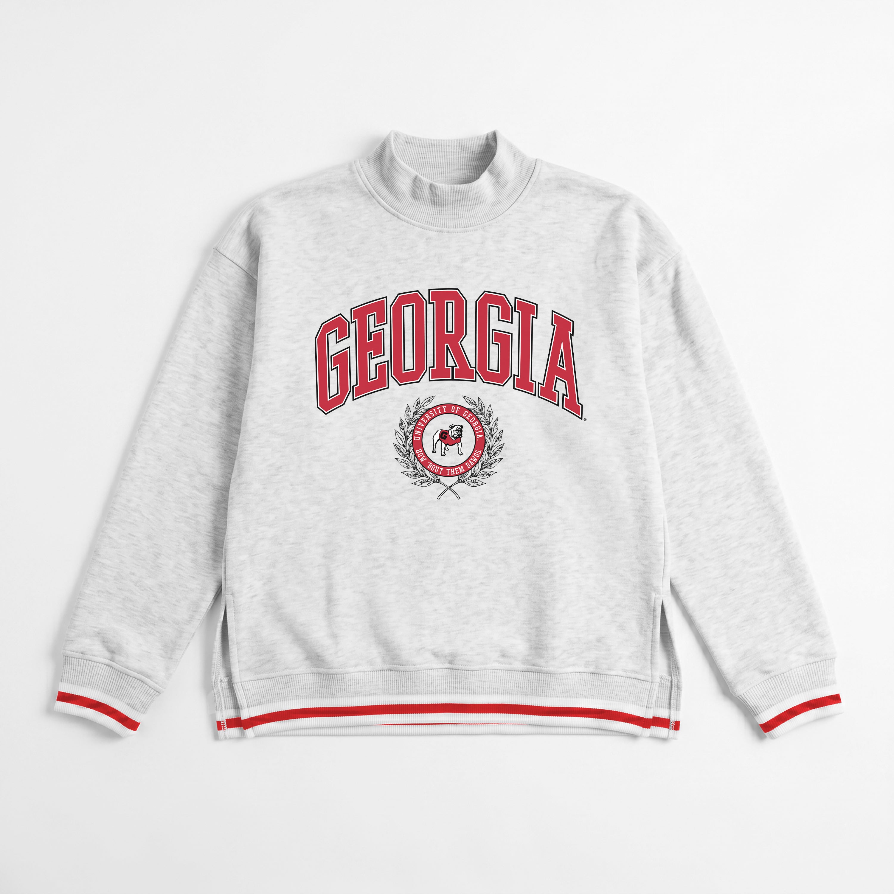 GEORGIA BULLDOGS RALLY POINT CONTRAST MOCKNECK PULLOVER