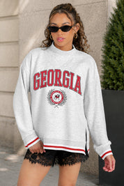 GEORGIA BULLDOGS RALLY POINT CONTRAST MOCKNECK PULLOVER