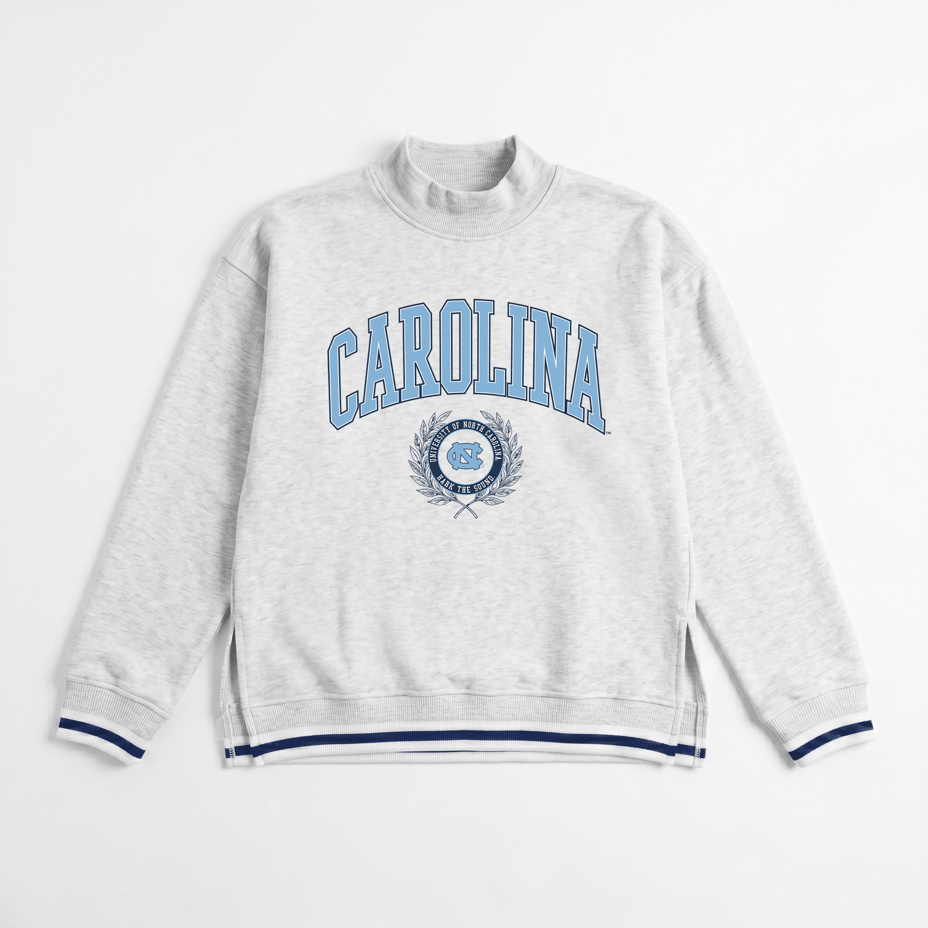 NORTH CAROLINA TAR HEELS RALLY POINT CONTRAST MOCKNECK PULLOVER