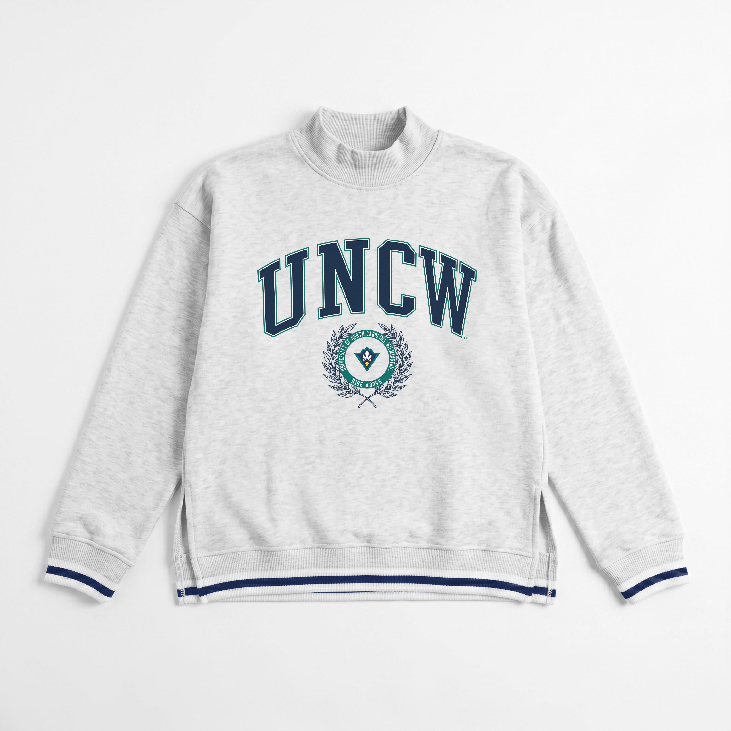 UNC WILMINGTON SEAHAWKS RALLY POINT CONTRAST MOCKNECK PULLOVER