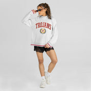 USC TROJANS RALLY POINT CONTRAST MOCKNECK PULLOVER