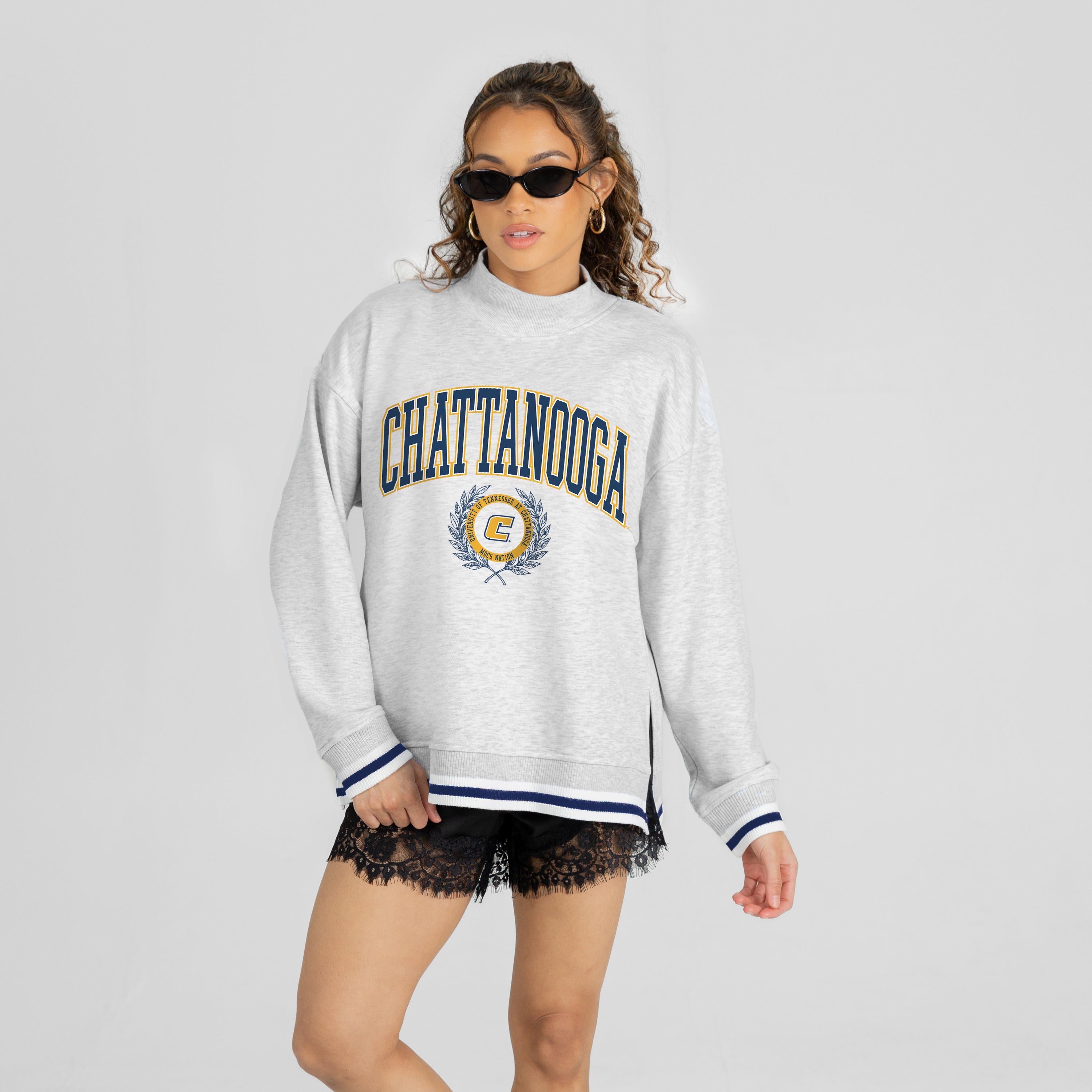 CHATTANOOGA MOCS RALLY POINT CONTRAST MOCKNECK PULLOVER