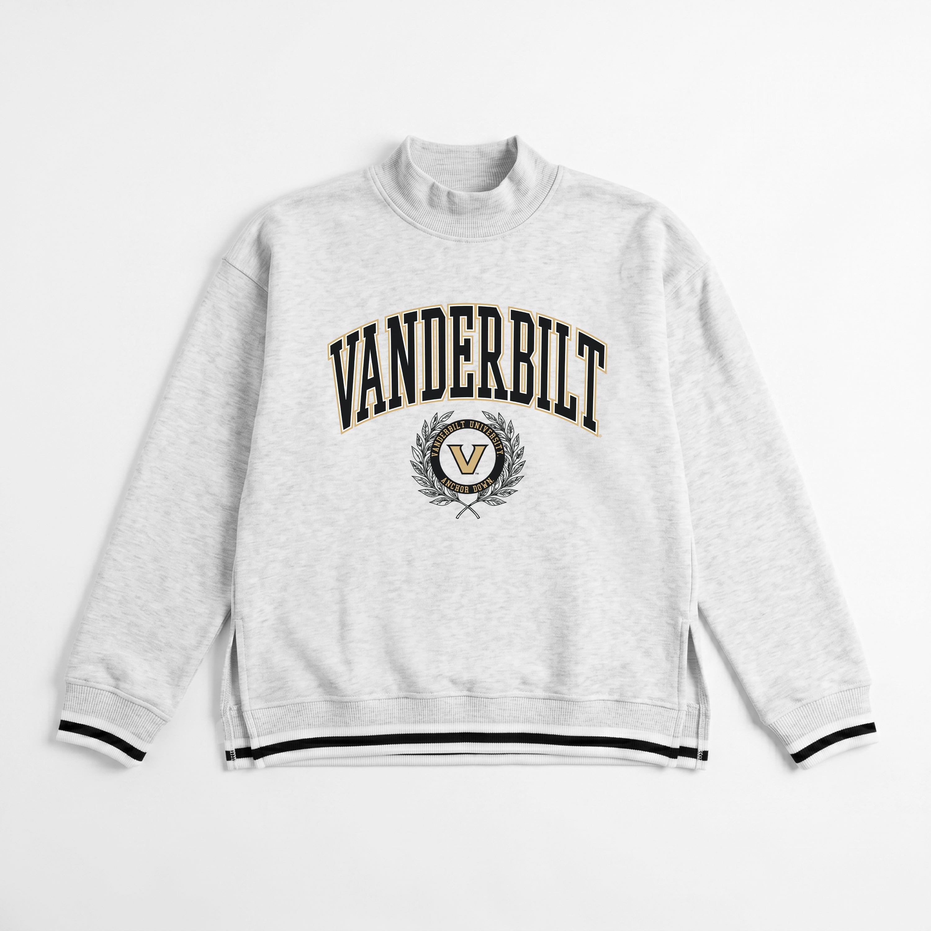 VANDERBILT COMMODORES RALLY POINT CONTRAST MOCKNECK PULLOVER