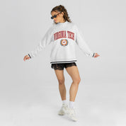 VIRGINIA TECH HOKIES RALLY POINT CONTRAST MOCKNECK PULLOVER