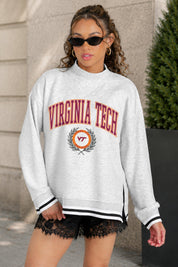 VIRGINIA TECH HOKIES RALLY POINT CONTRAST MOCKNECK PULLOVER