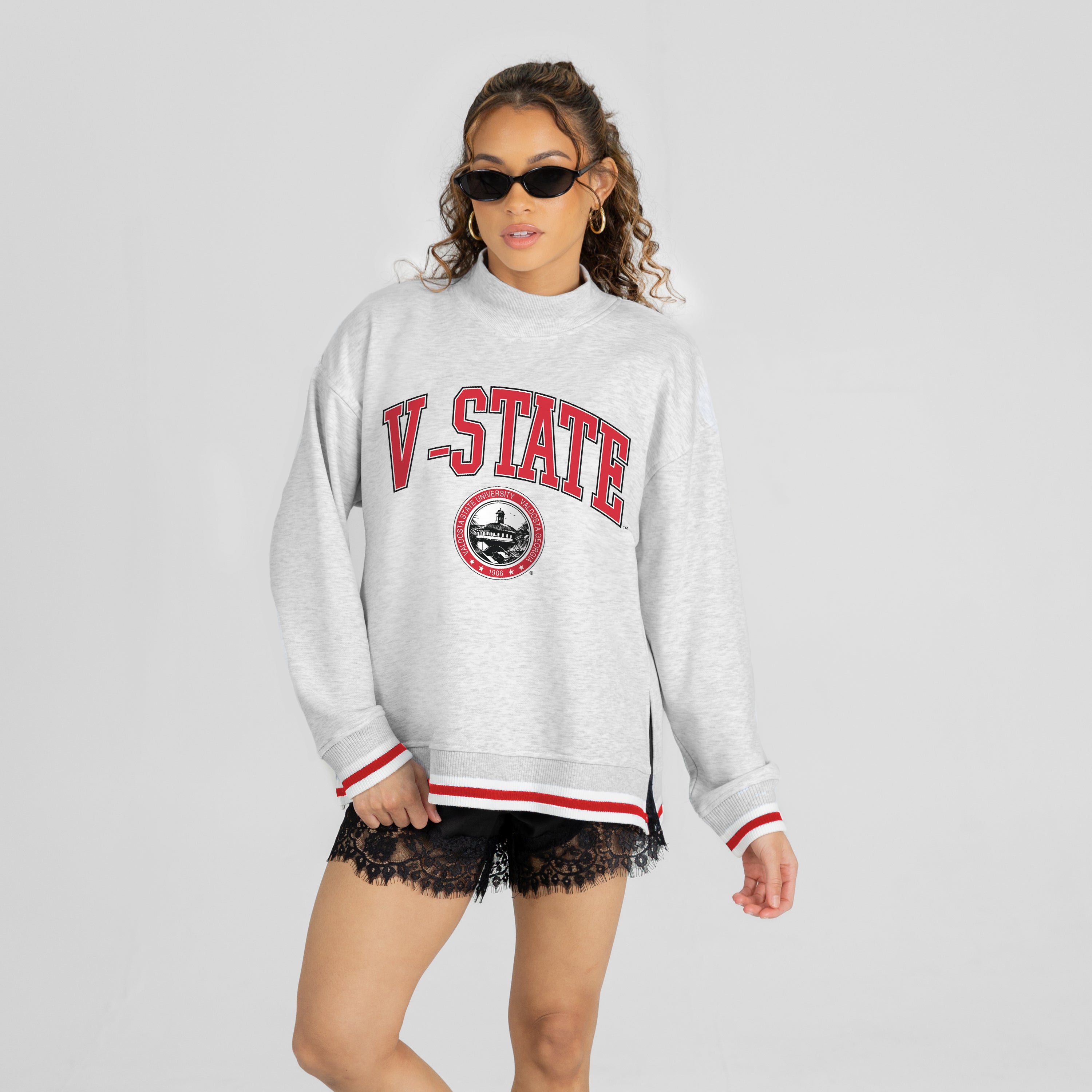 VALDOSTA STATE BLAZERS RALLY POINT CONTRAST MOCKNECK PULLOVER