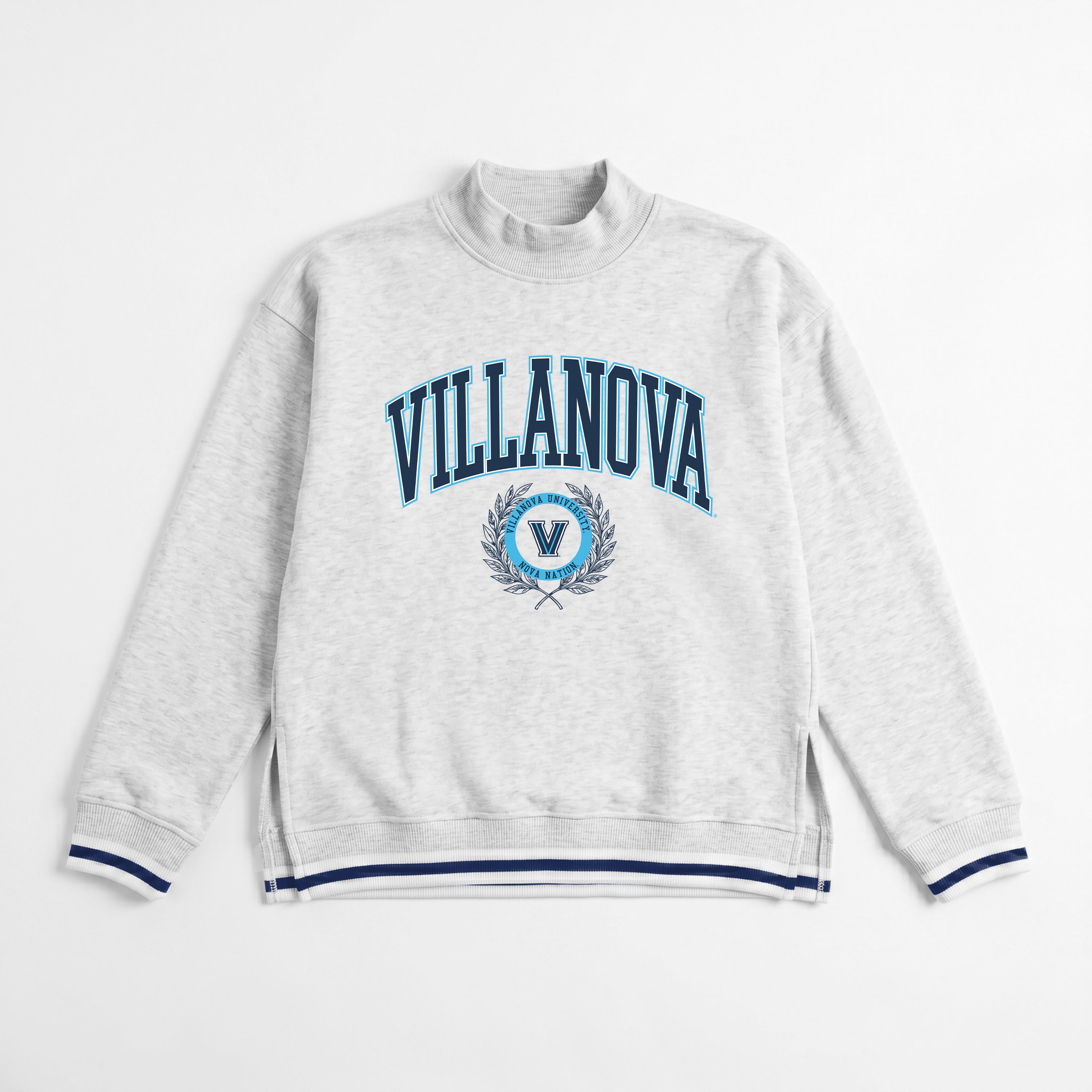 VILLANOVA WILDCATS RALLY POINT CONTRAST MOCKNECK PULLOVER