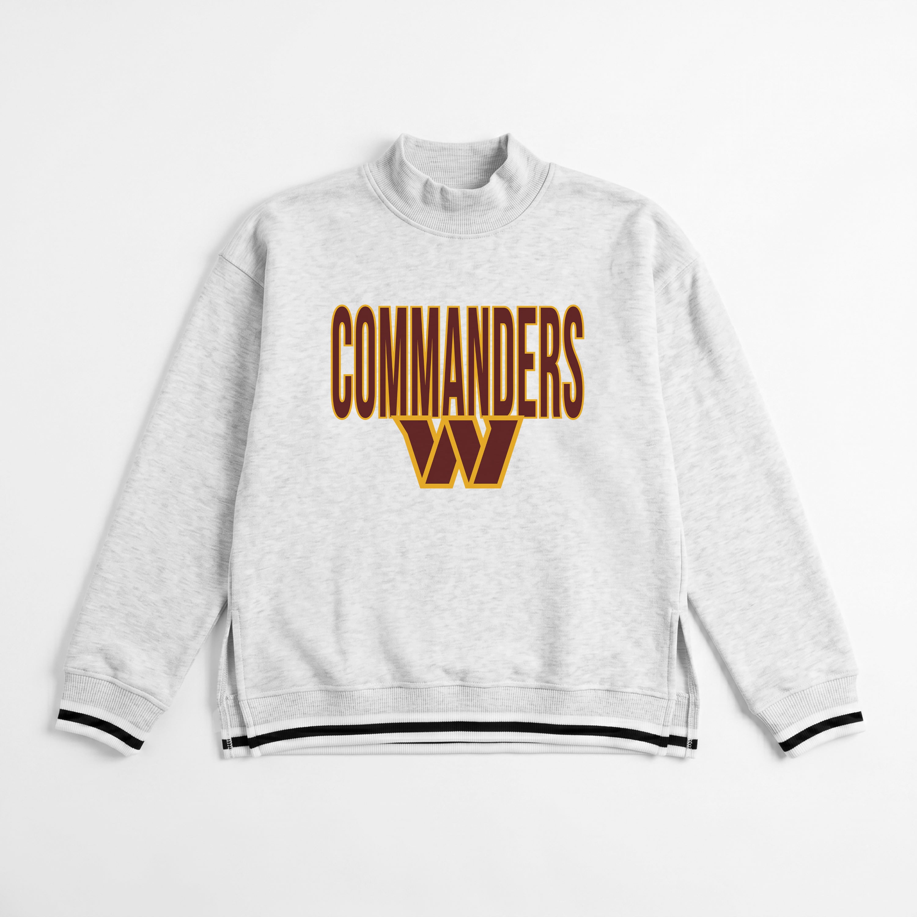 WASHINGTON COMMANDERS RALLY POINT CONTRAST MOCKNECK PULLOVER