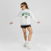 WAYNE STATE WARRIORS RALLY POINT CONTRAST MOCKNECK PULLOVER