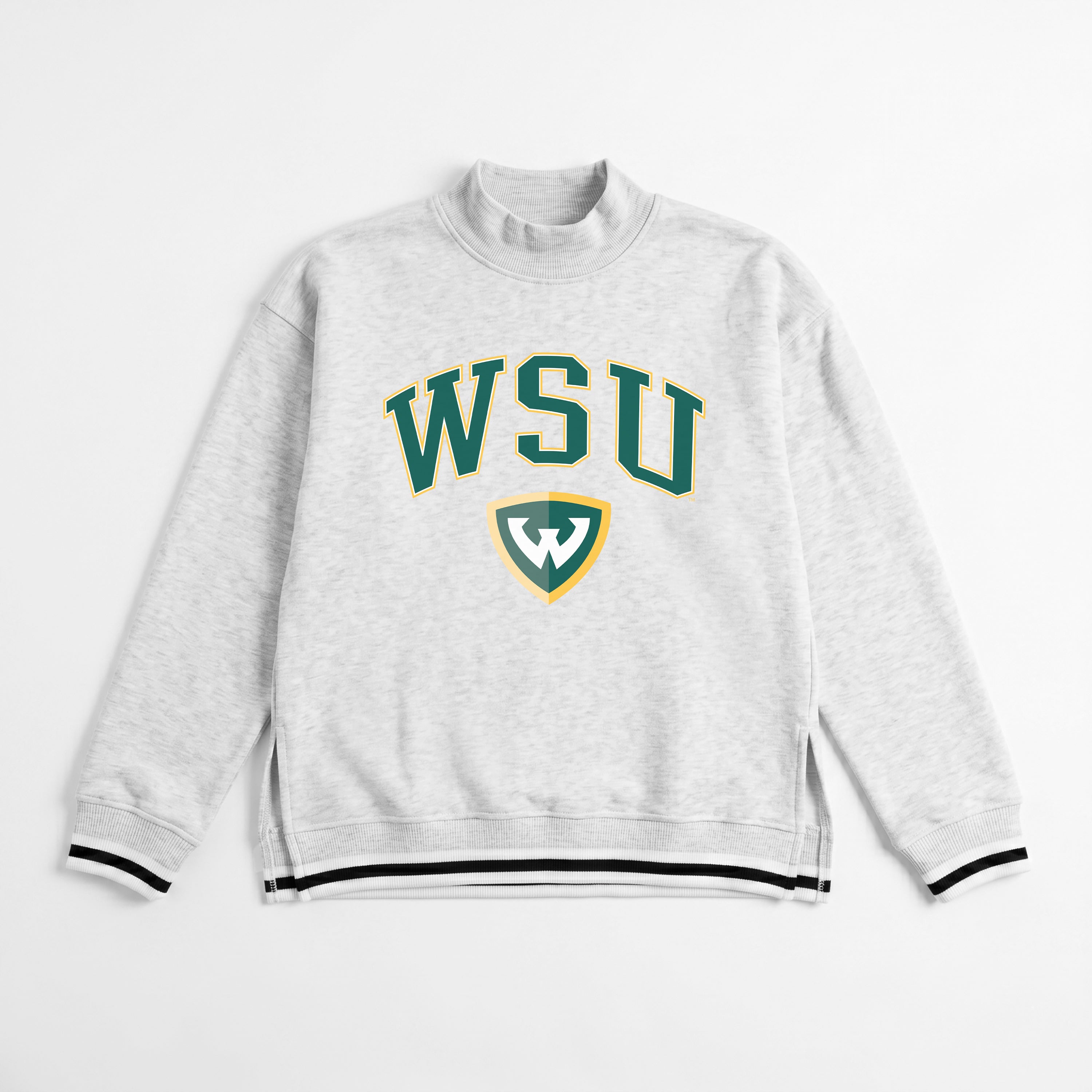 WAYNE STATE WARRIORS RALLY POINT CONTRAST MOCKNECK PULLOVER