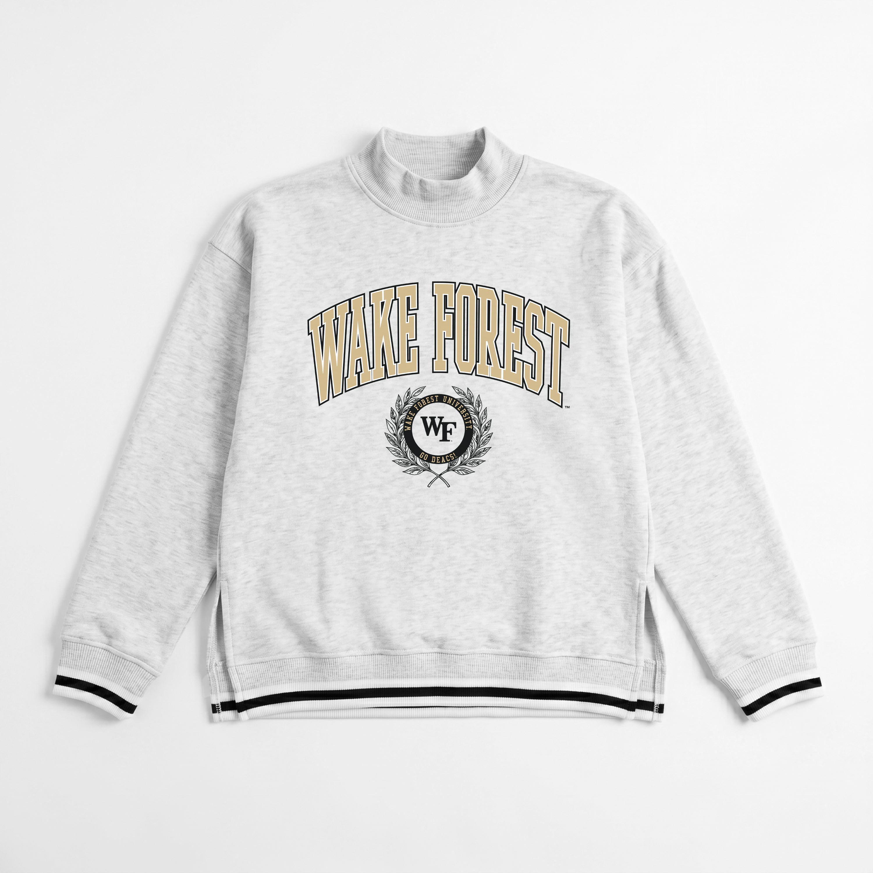 WAKE FOREST DEMON DEACONS RALLY POINT CONTRAST MOCKNECK PULLOVER