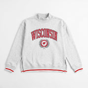 WISCONSIN BADGERS RALLY POINT CONTRAST MOCKNECK PULLOVER