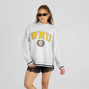 WESTERN MICHIGAN BRONCOS RALLY POINT CONTRAST MOCKNECK PULLOVER