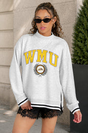 WESTERN MICHIGAN BRONCOS RALLY POINT CONTRAST MOCKNECK PULLOVER