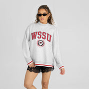 WINSTON-SALEM STATE RAMS RALLY POINT CONTRAST MOCKNECK PULLOVER
