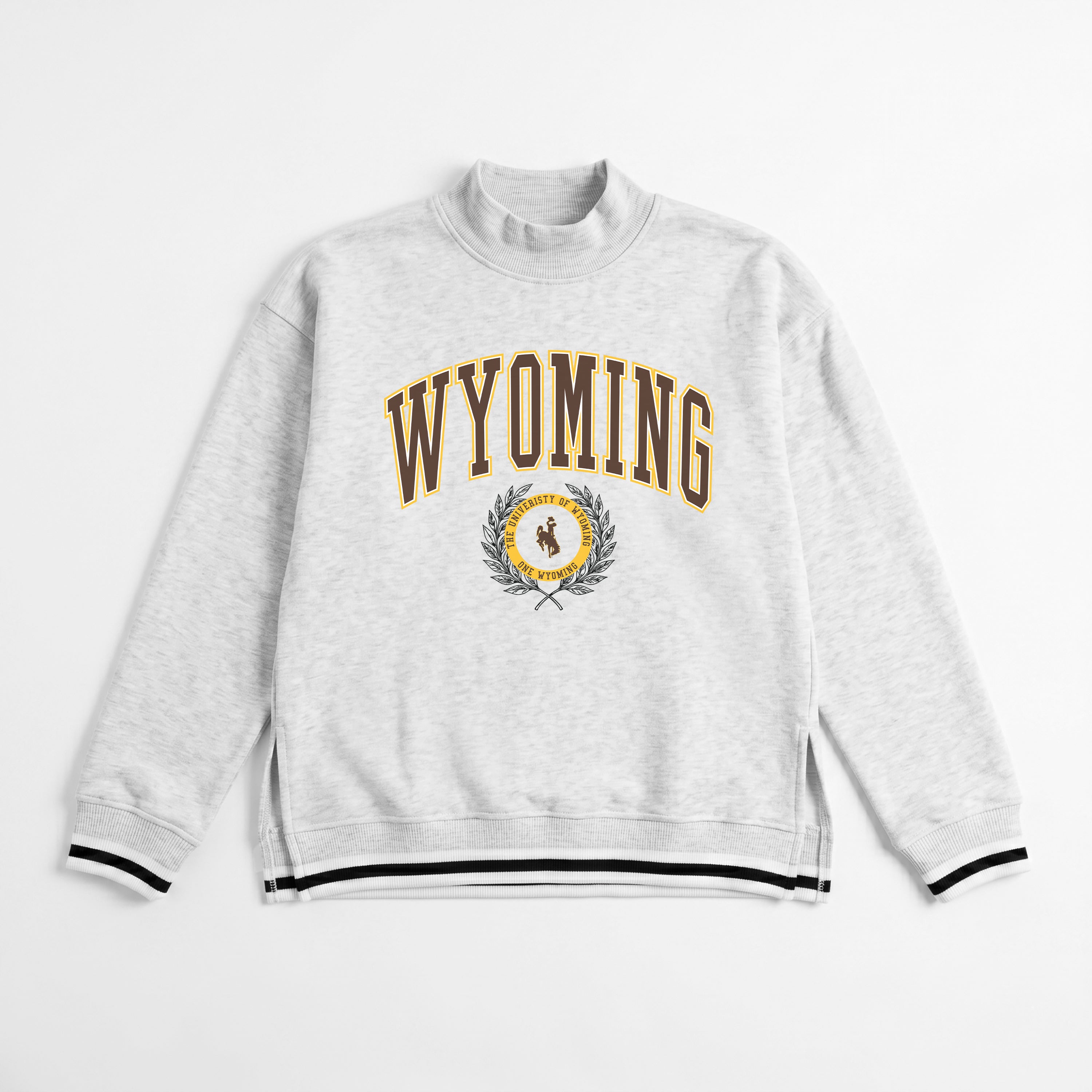 WYOMING COWBOYS RALLY POINT CONTRAST MOCKNECK PULLOVER