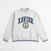XAVIER MUSKETEERS RALLY POINT CONTRAST MOCKNECK PULLOVER
