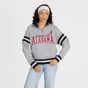 ALABAMA CRIMSON TIDE HOLD THE LINE PREMIUM QUARTER-ZIP PULLOVER