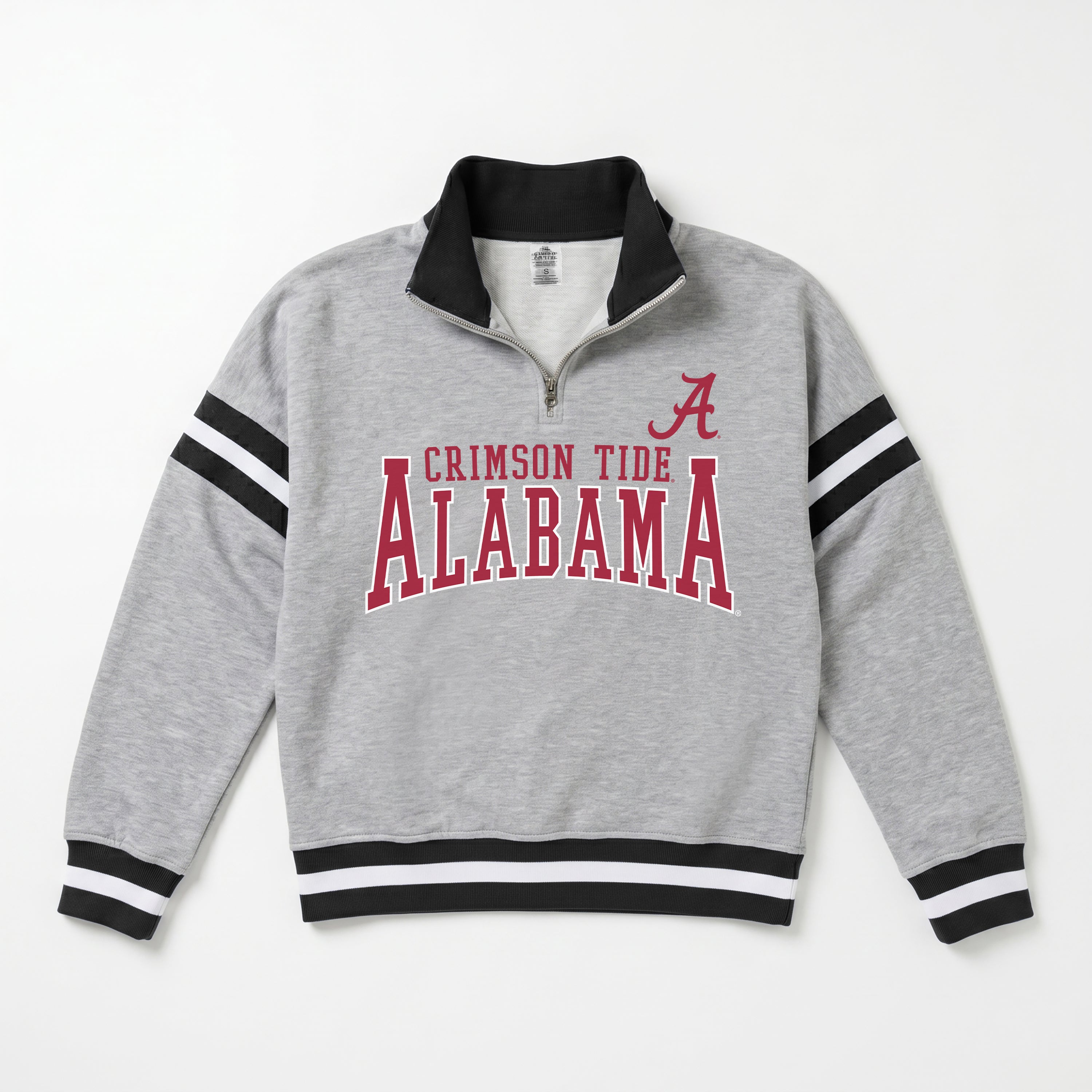 ALABAMA CRIMSON TIDE HOLD THE LINE PREMIUM QUARTER-ZIP PULLOVER