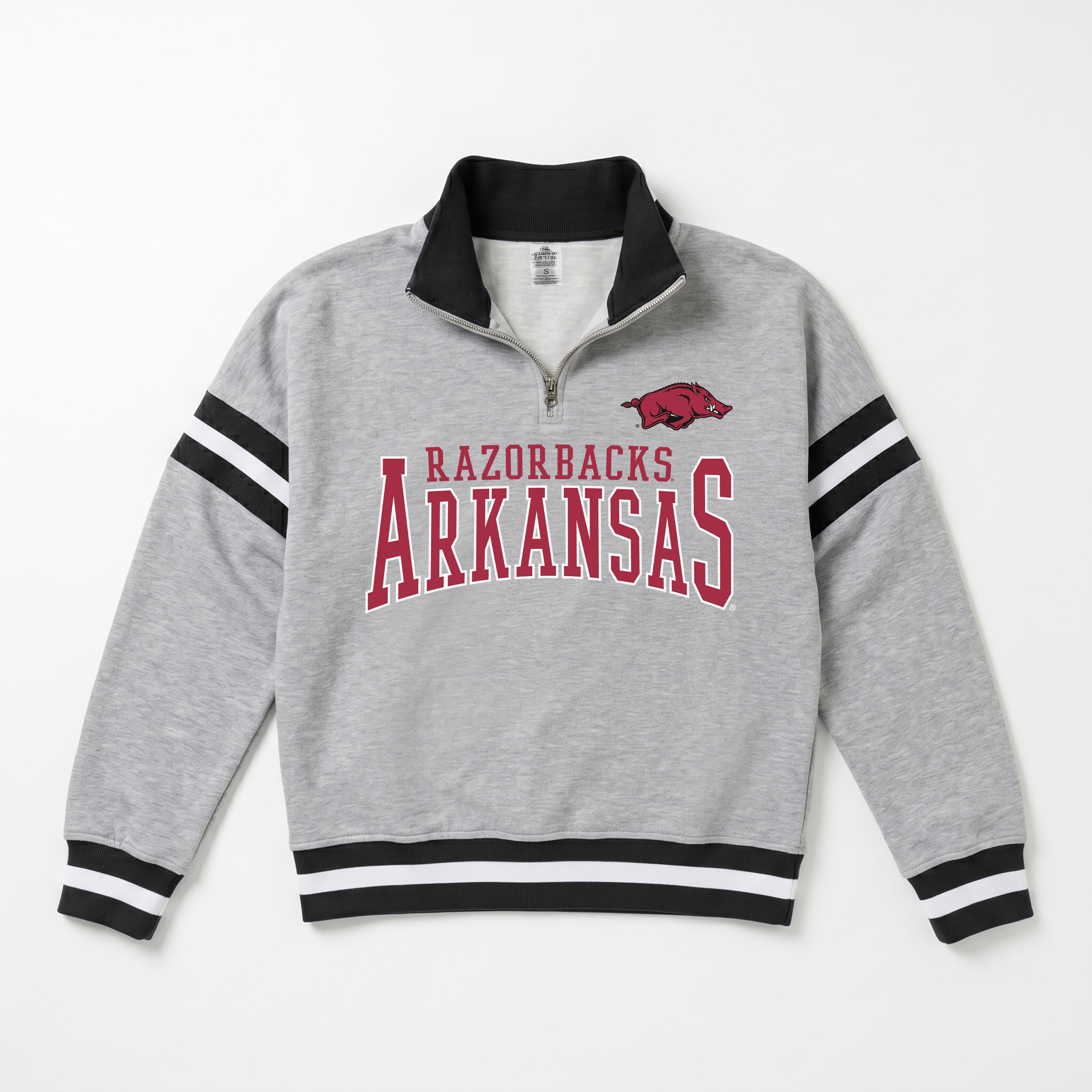 ARKANSAS RAZORBACKS HOLD THE LINE PREMIUM QUARTER-ZIP PULLOVER