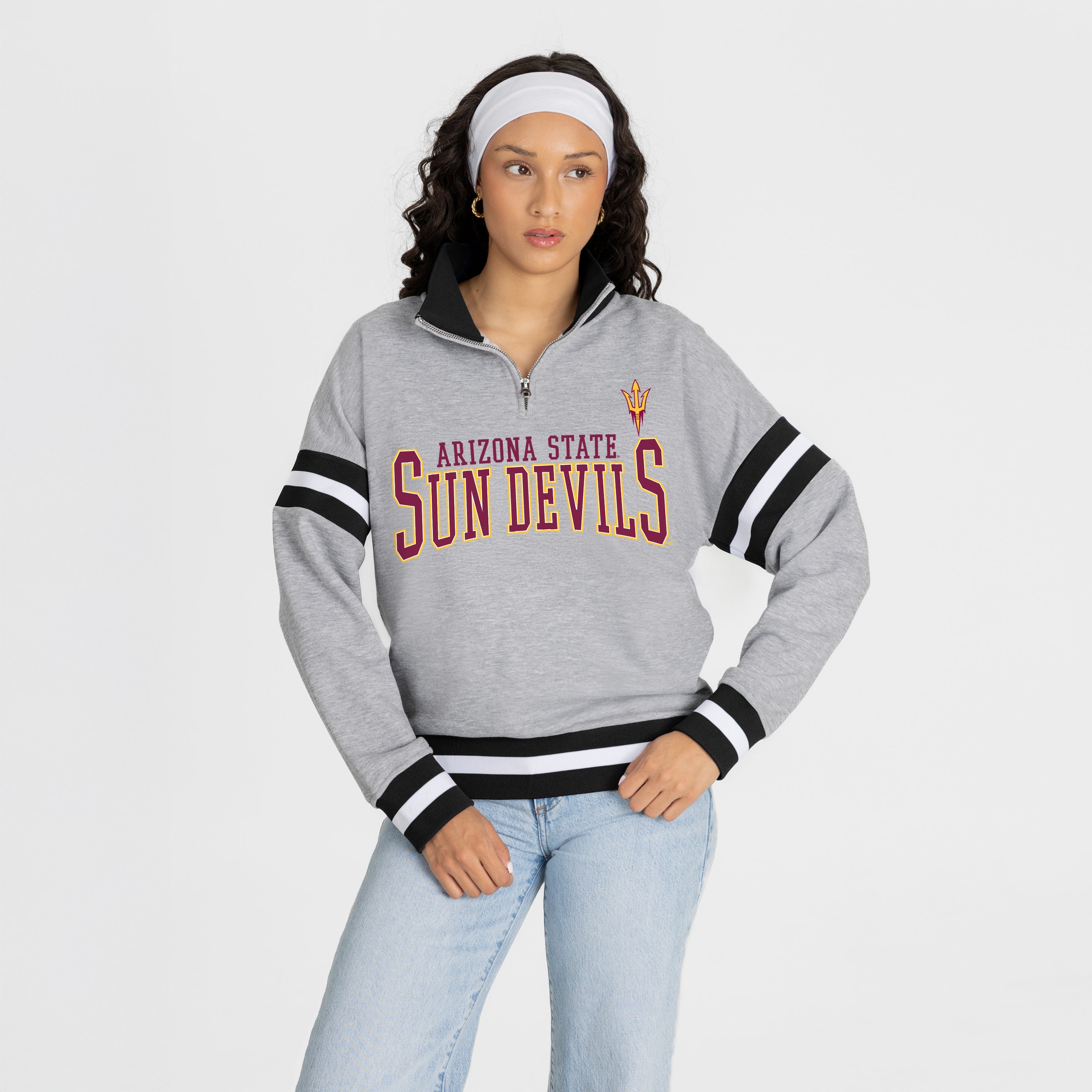 ARIZONA STATE SUN DEVILS HOLD THE LINE PREMIUM QUARTER-ZIP PULLOVER