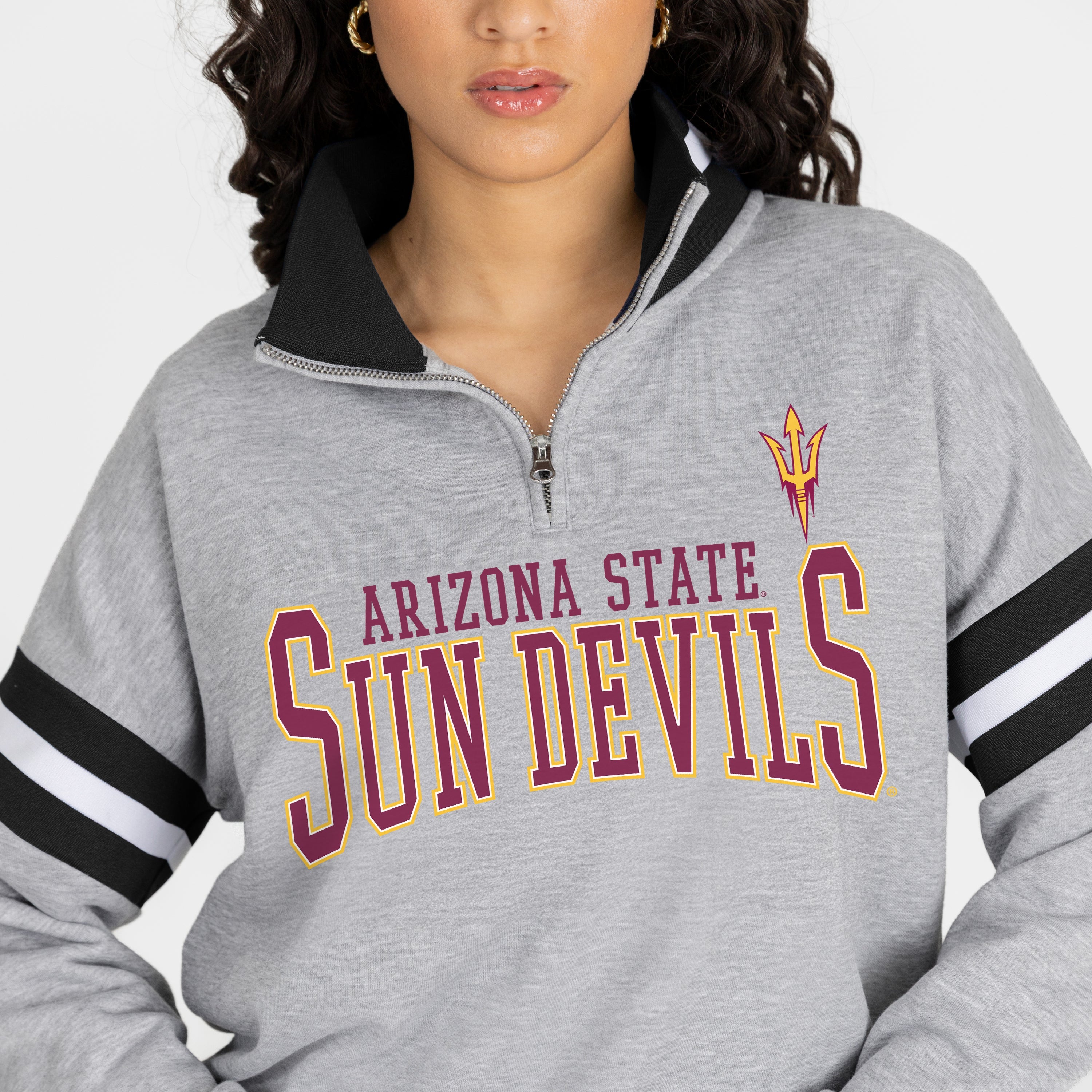 ARIZONA STATE SUN DEVILS HOLD THE LINE PREMIUM QUARTER-ZIP PULLOVER