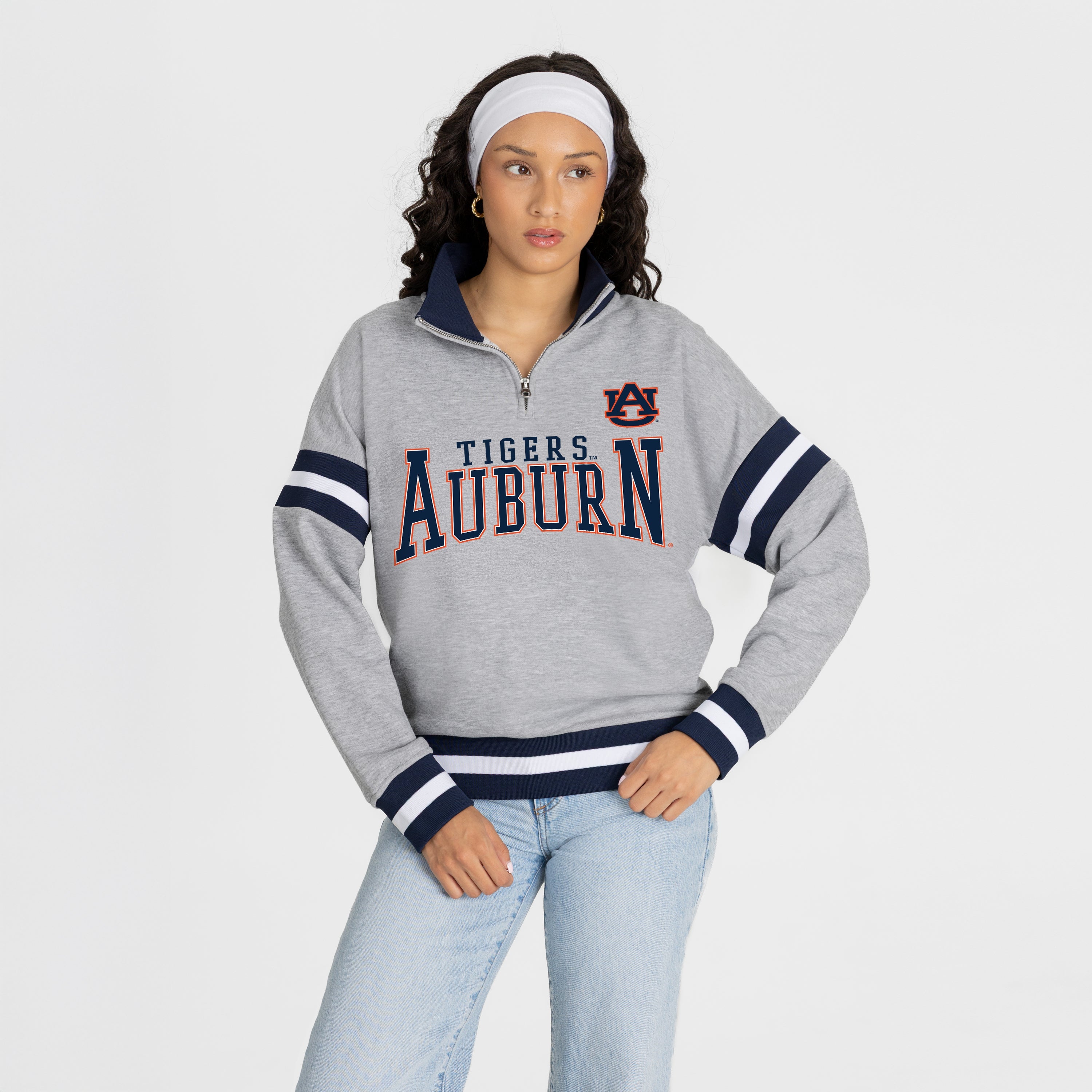 AUBURN TIGERS HOLD THE LINE PREMIUM QUARTER-ZIP PULLOVER