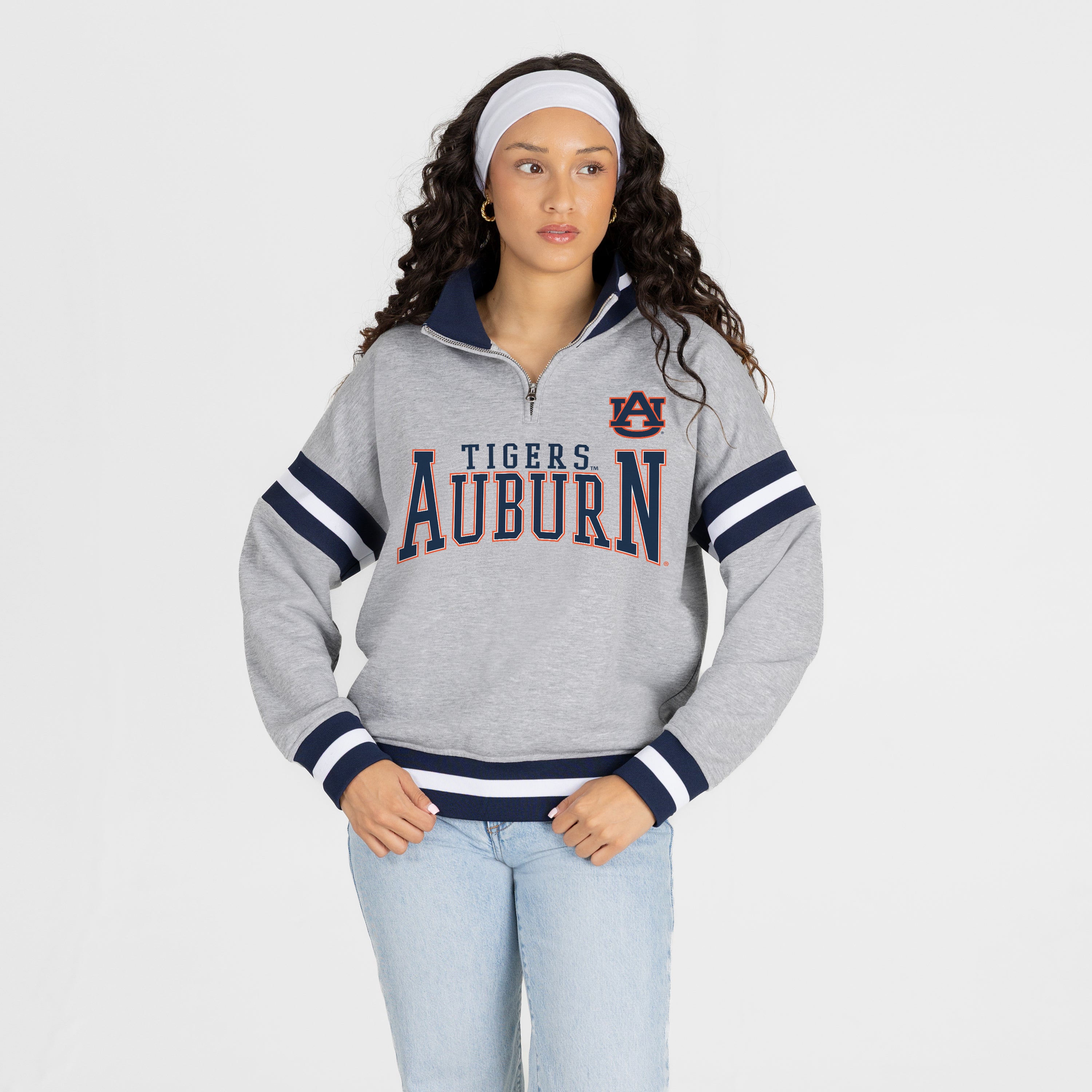 AUBURN TIGERS HOLD THE LINE PREMIUM QUARTER-ZIP PULLOVER