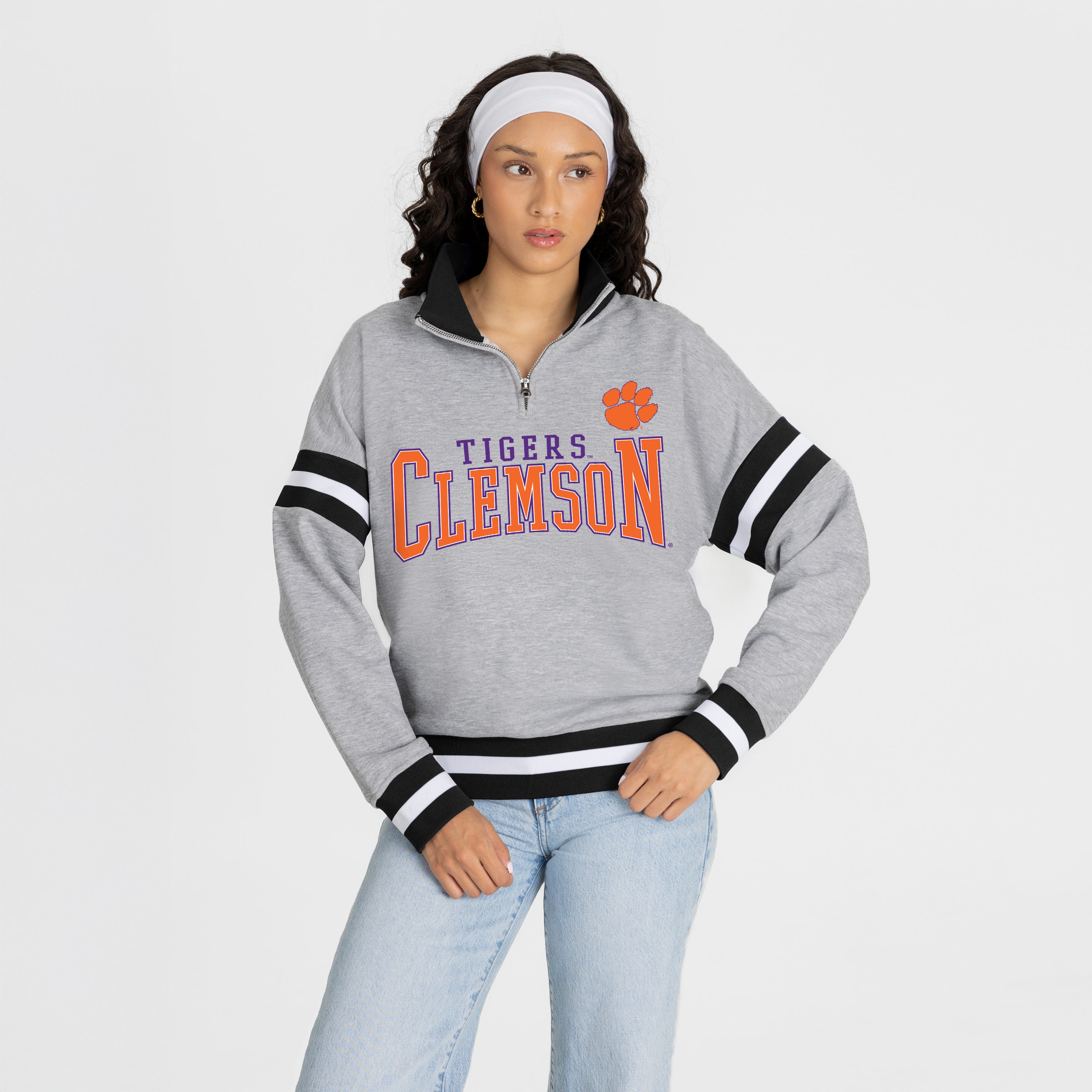 CLEMSON TIGERS HOLD THE LINE PREMIUM QUARTER-ZIP PULLOVER
