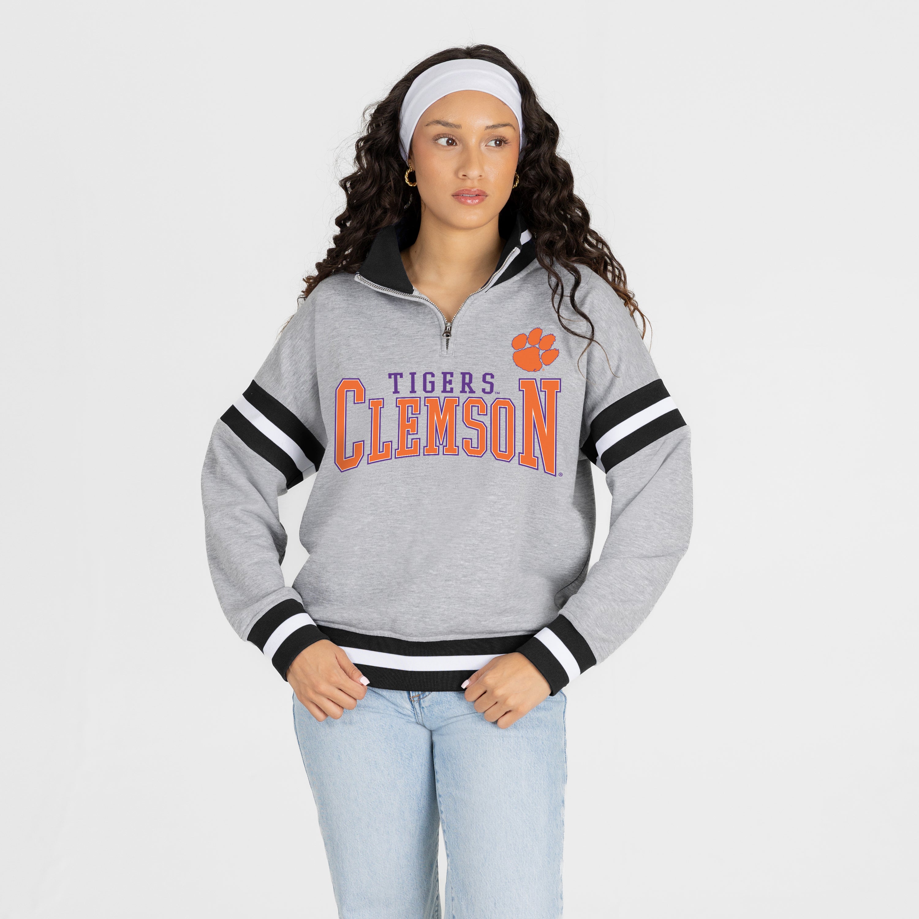 CLEMSON TIGERS HOLD THE LINE PREMIUM QUARTER-ZIP PULLOVER