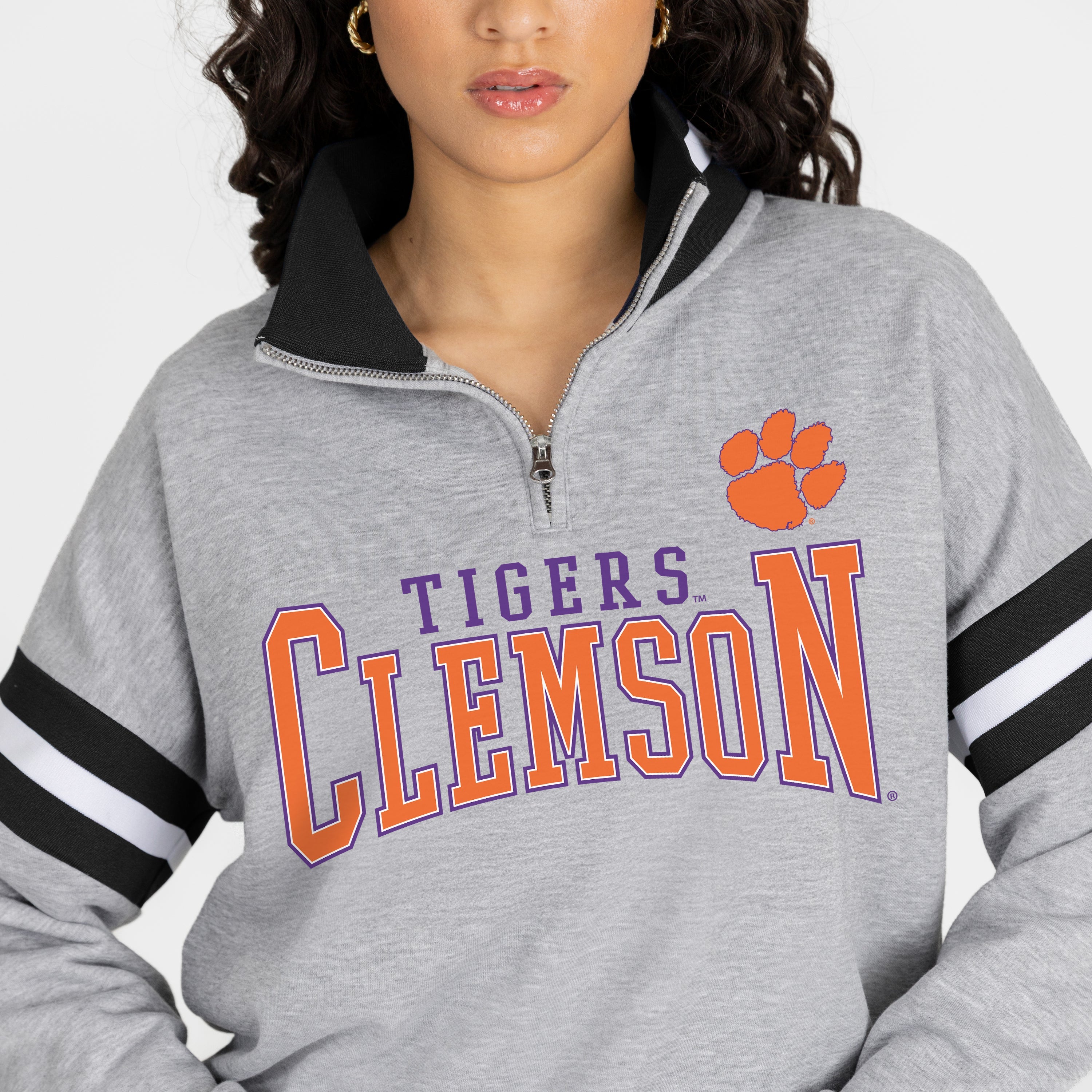 CLEMSON TIGERS HOLD THE LINE PREMIUM QUARTER-ZIP PULLOVER