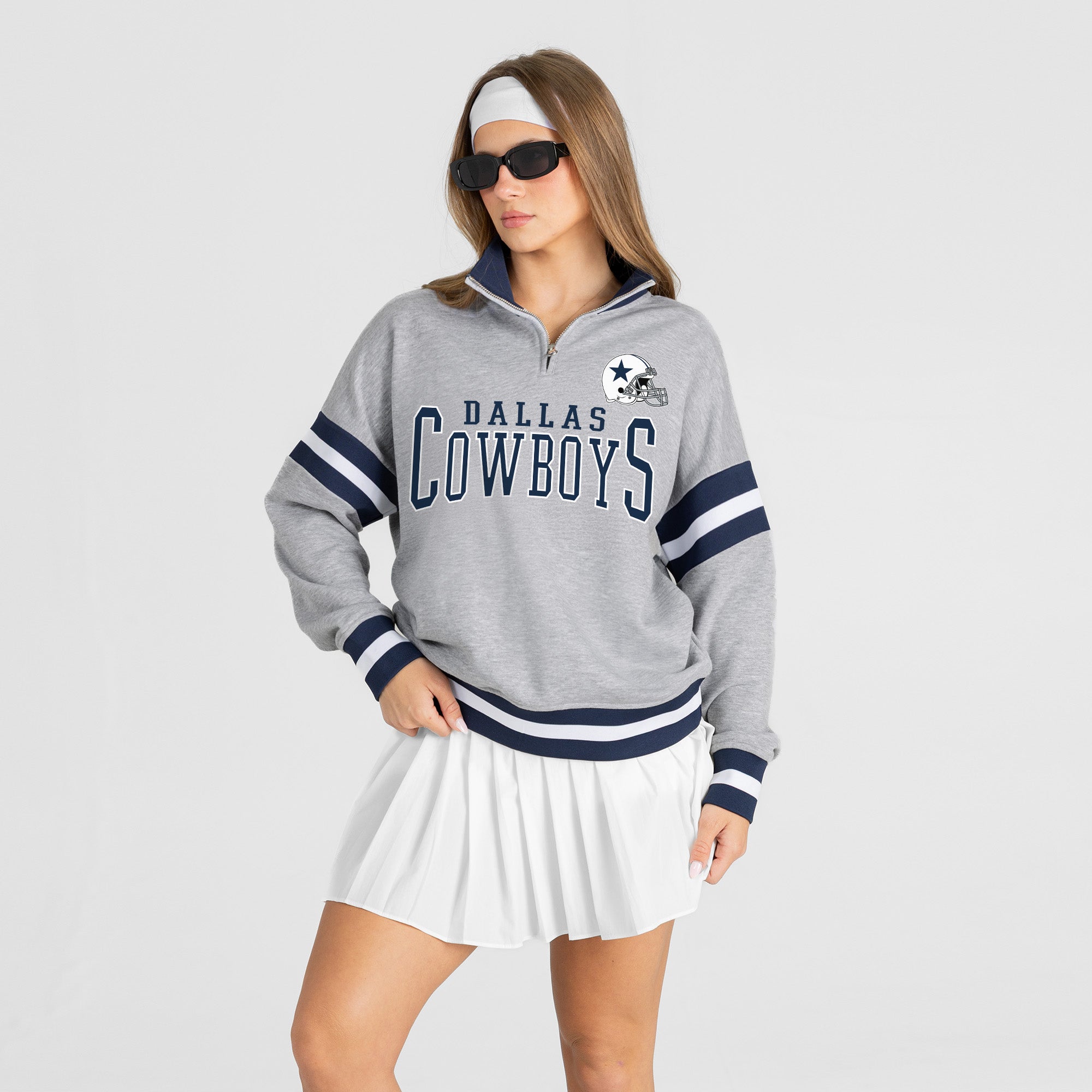 DALLAS COWBOYS HOLD THE LINE PREMIUM QUARTER-ZIP PULLOVER