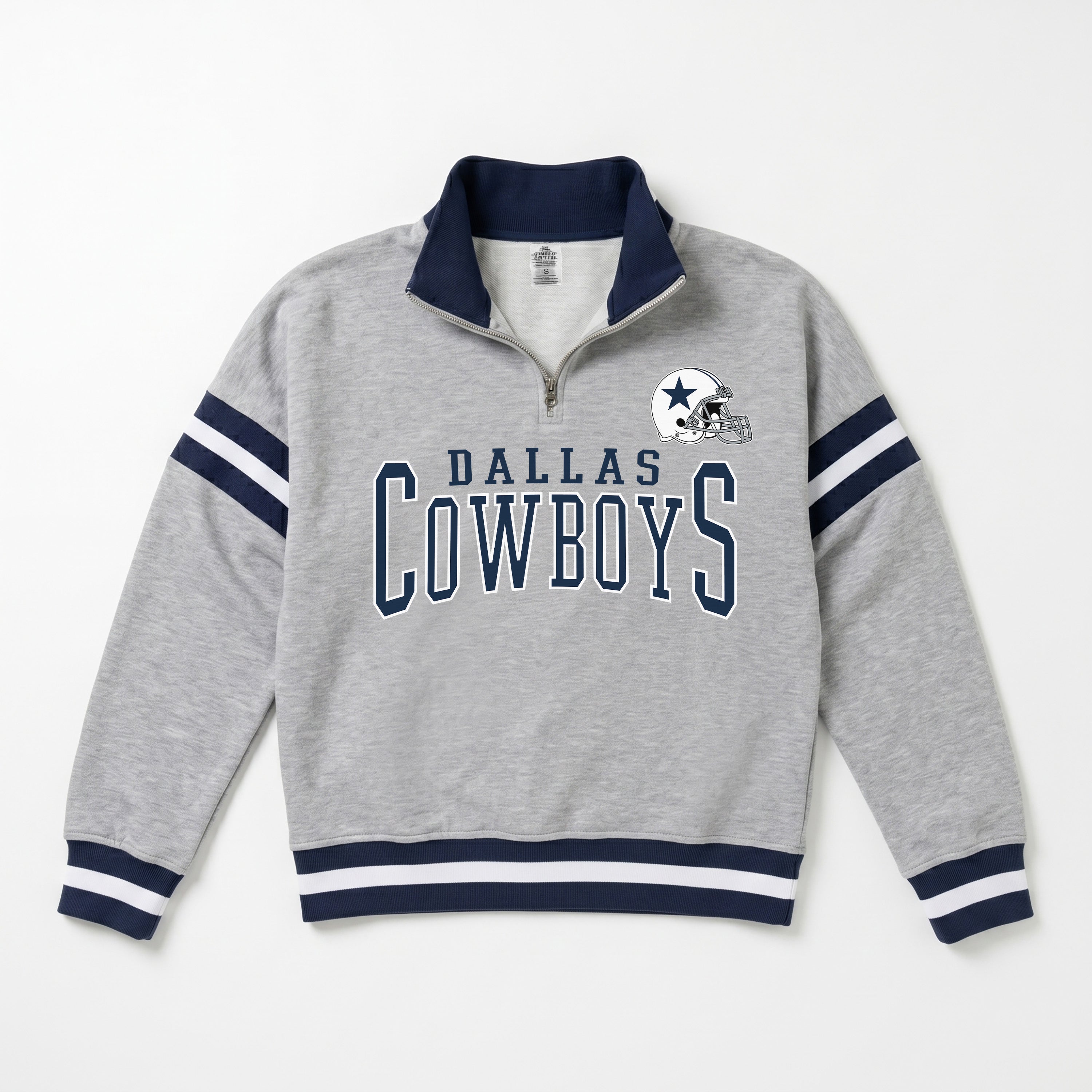 DALLAS COWBOYS HOLD THE LINE PREMIUM QUARTER-ZIP PULLOVER