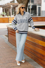 DALLAS COWBOYS HOLD THE LINE PREMIUM QUARTER-ZIP PULLOVER