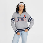 ILLINOIS FIGHTING ILLINI HOLD THE LINE PREMIUM QUARTER-ZIP PULLOVER