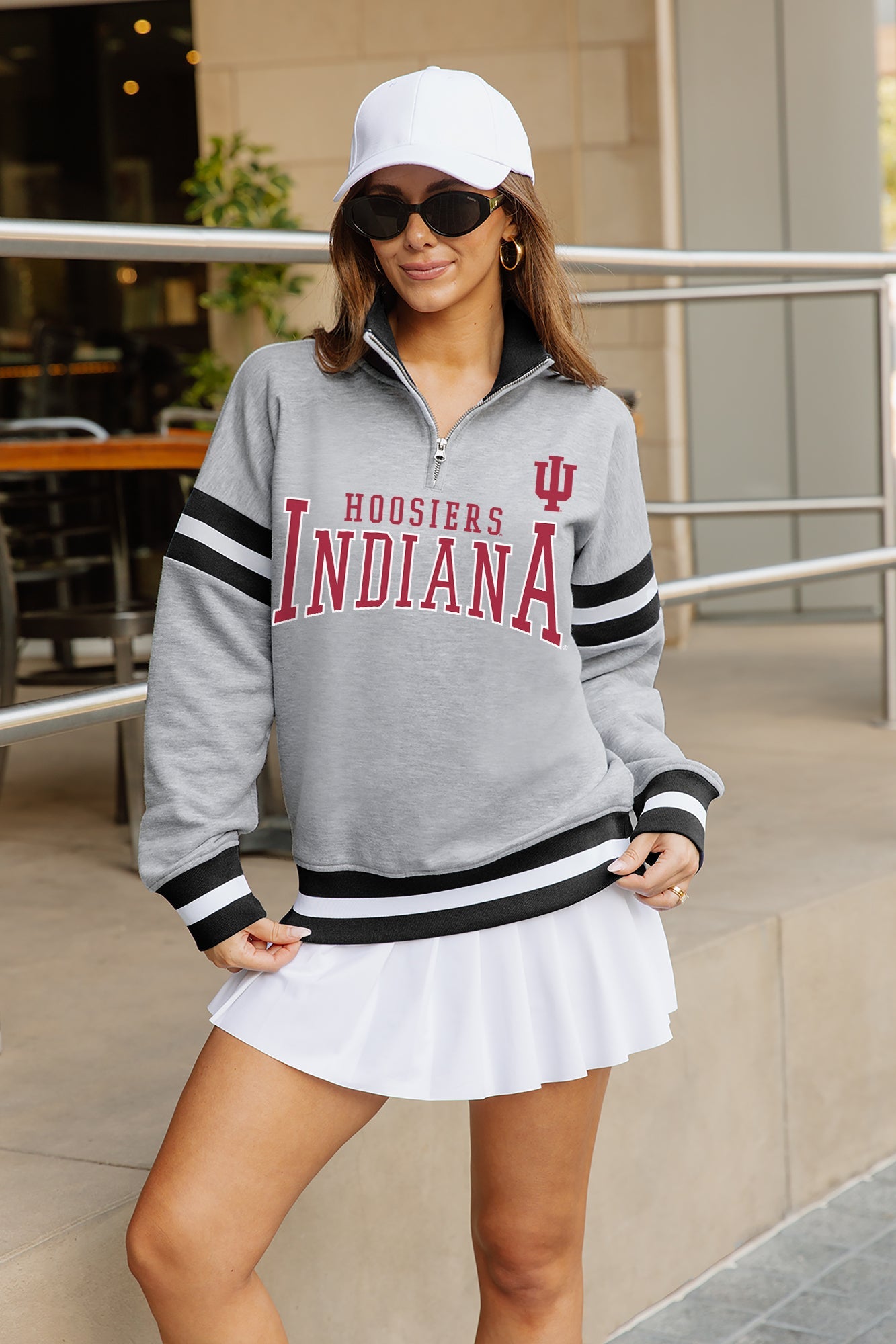 INDIANA HOOSIERS HOLD THE LINE PREMIUM QUARTER-ZIP PULLOVER
