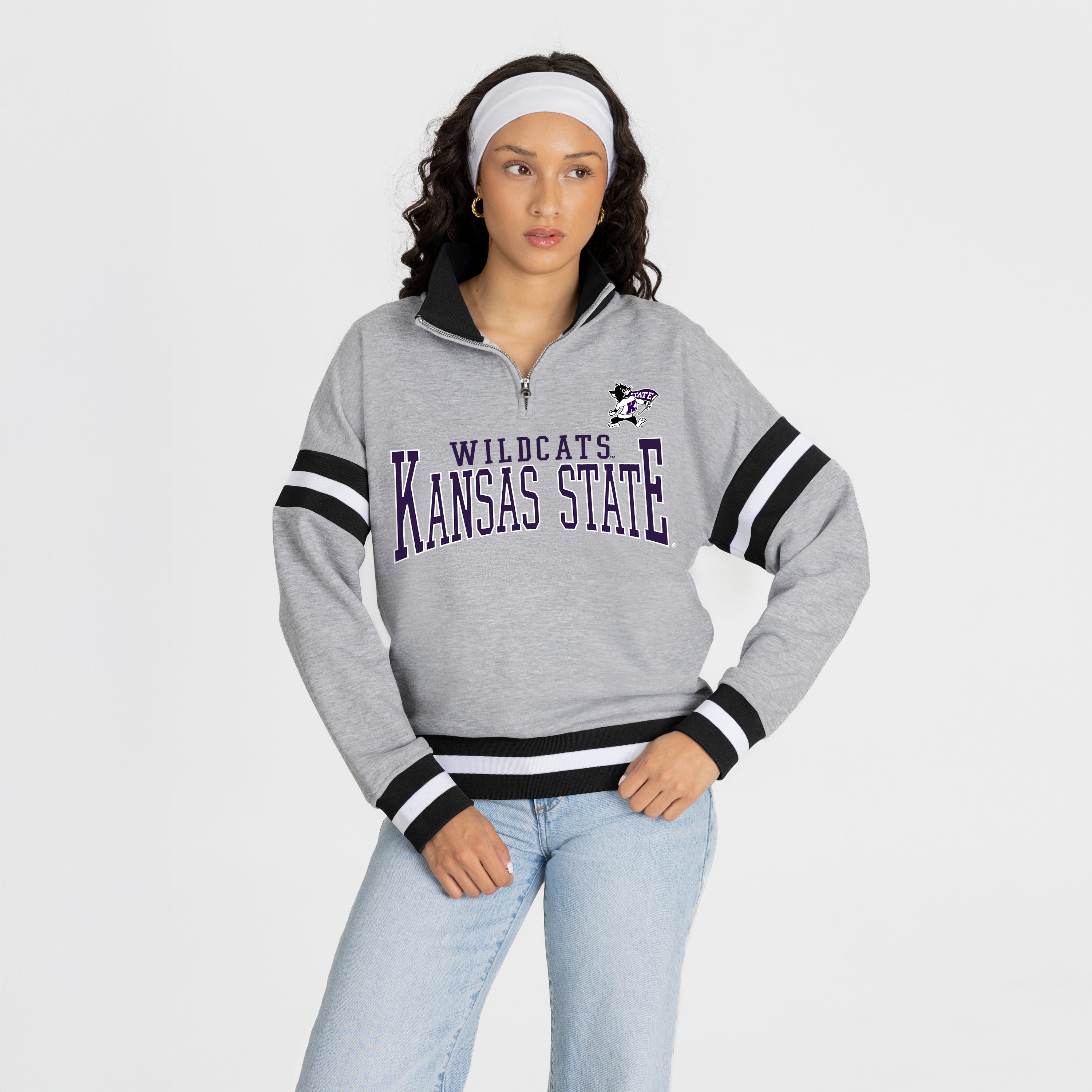 KANSAS STATE WILDCATS HOLD THE LINE PREMIUM QUARTER-ZIP PULLOVER