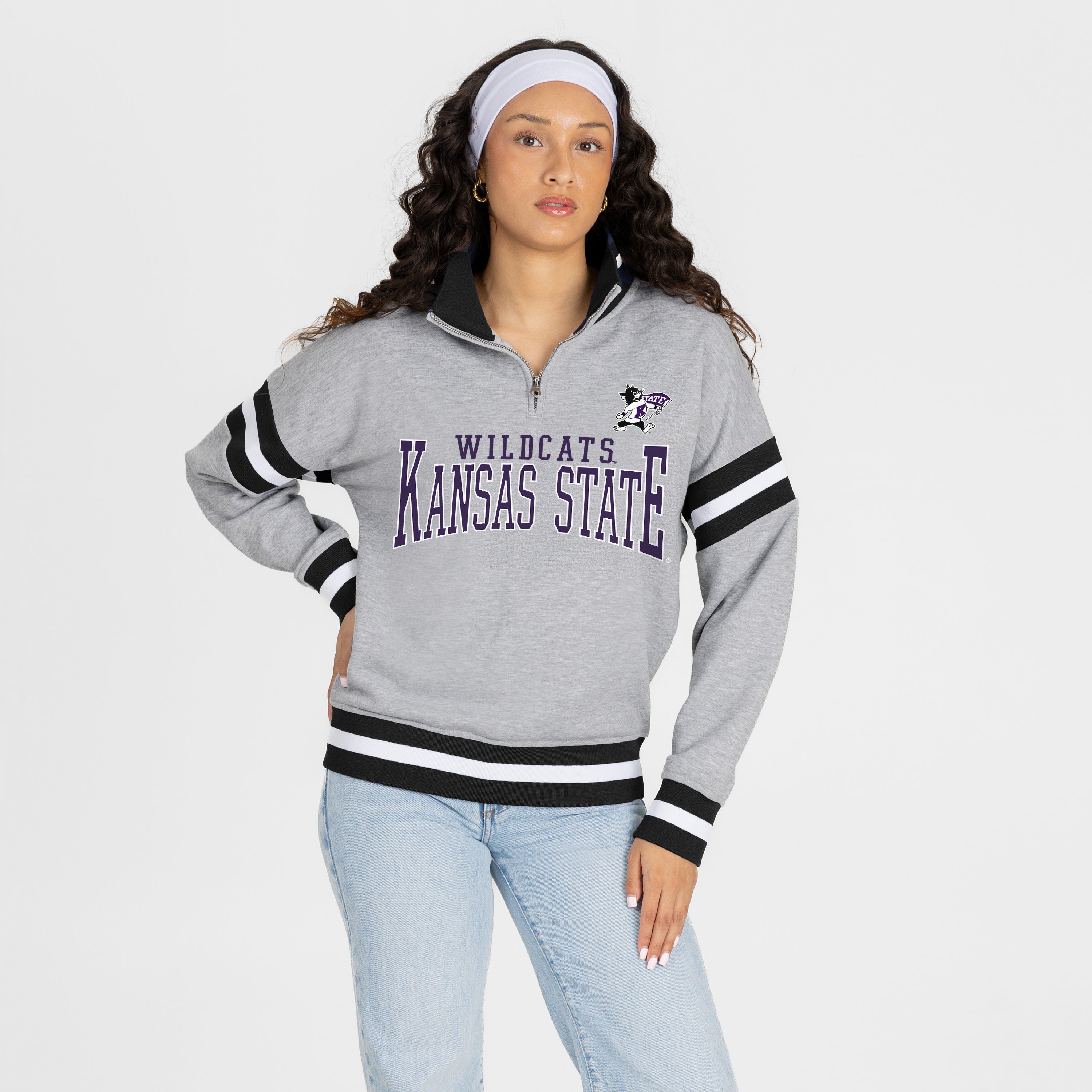 KANSAS STATE WILDCATS HOLD THE LINE PREMIUM QUARTER-ZIP PULLOVER