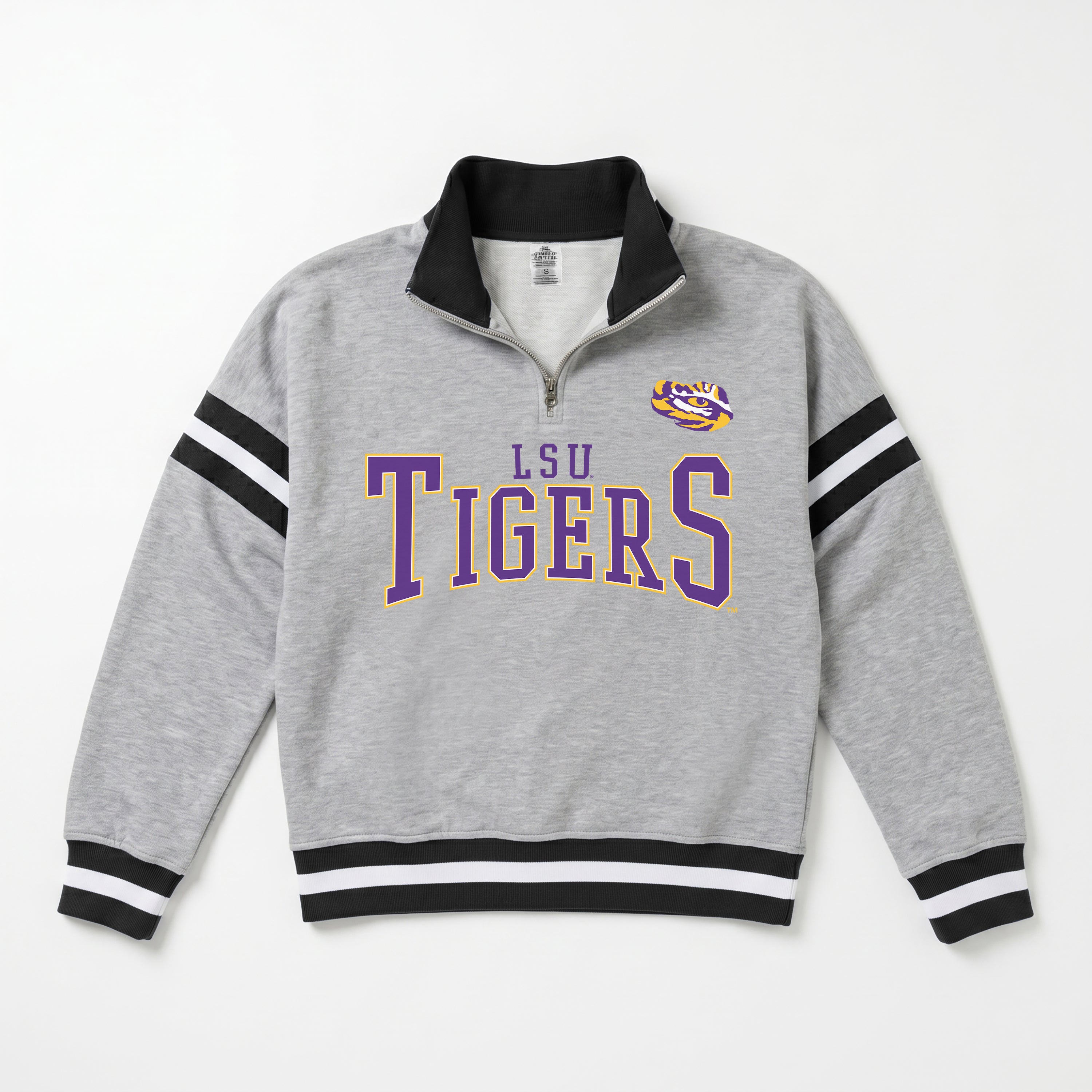 LSU TIGERS HOLD THE LINE PREMIUM QUARTER-ZIP PULLOVER